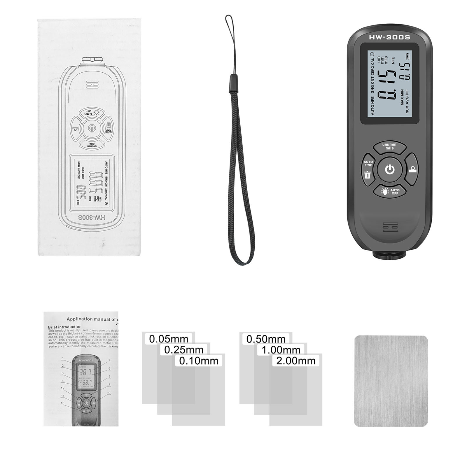 Lackprüfgerät Für Kraftfahrzeuge, Schichtdickenmesser Mit Hintergrundbeleuchtetem Lcd-digitaldisplay, Tiefendetektor, Messung