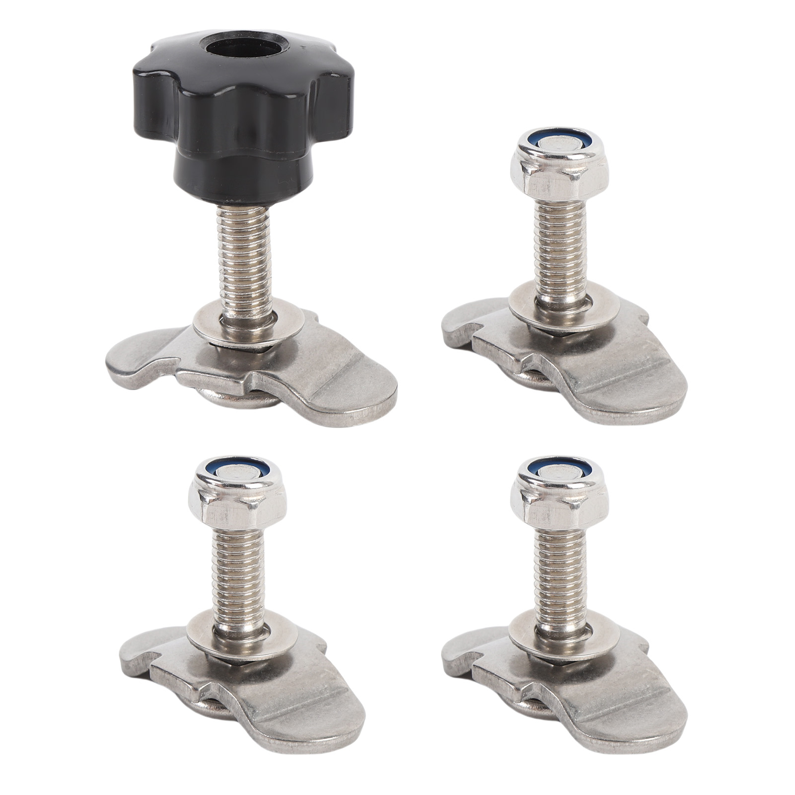L-förmiges Befestigungsset Für Schienen, M8x35 Mm Doppel-radmuttern, Aus Edelstahl, Für Lkw, Pritschenwagen, Anhänger, Zurrsysteme Und Wohnmobile.