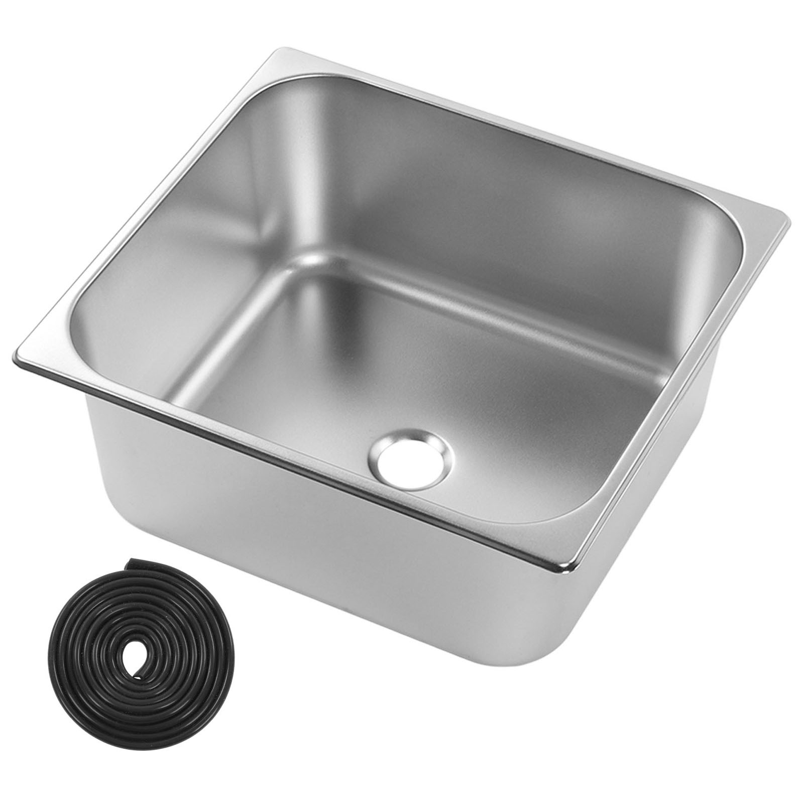 Unterbauspüle, 330 X 300 X 150 Mm, Edelstahl 304, 40 Mm Durchmesser, Abflussloch, Geeignet Für Wohnmobile, Boote, Küchen Und Badezimmer.