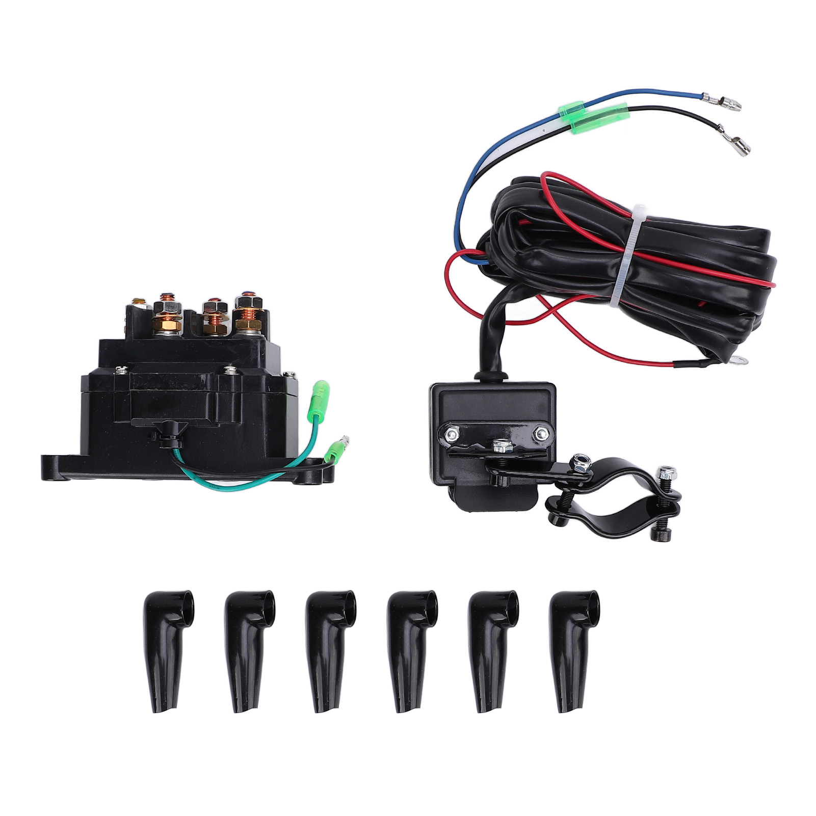 Seilwindenrelais-schütz Mit Daumenschalter, Leistungsstarkes Und Sicheres 12v 250a-kit Für Utv-trucks Von 5000-7000 Lb