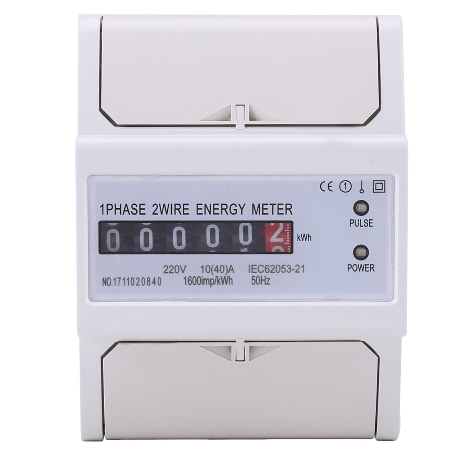 Elektronischer Kwh-energiezähler Für Din-schienenmontage, Einphasig, 2-adrig, 10(40)a