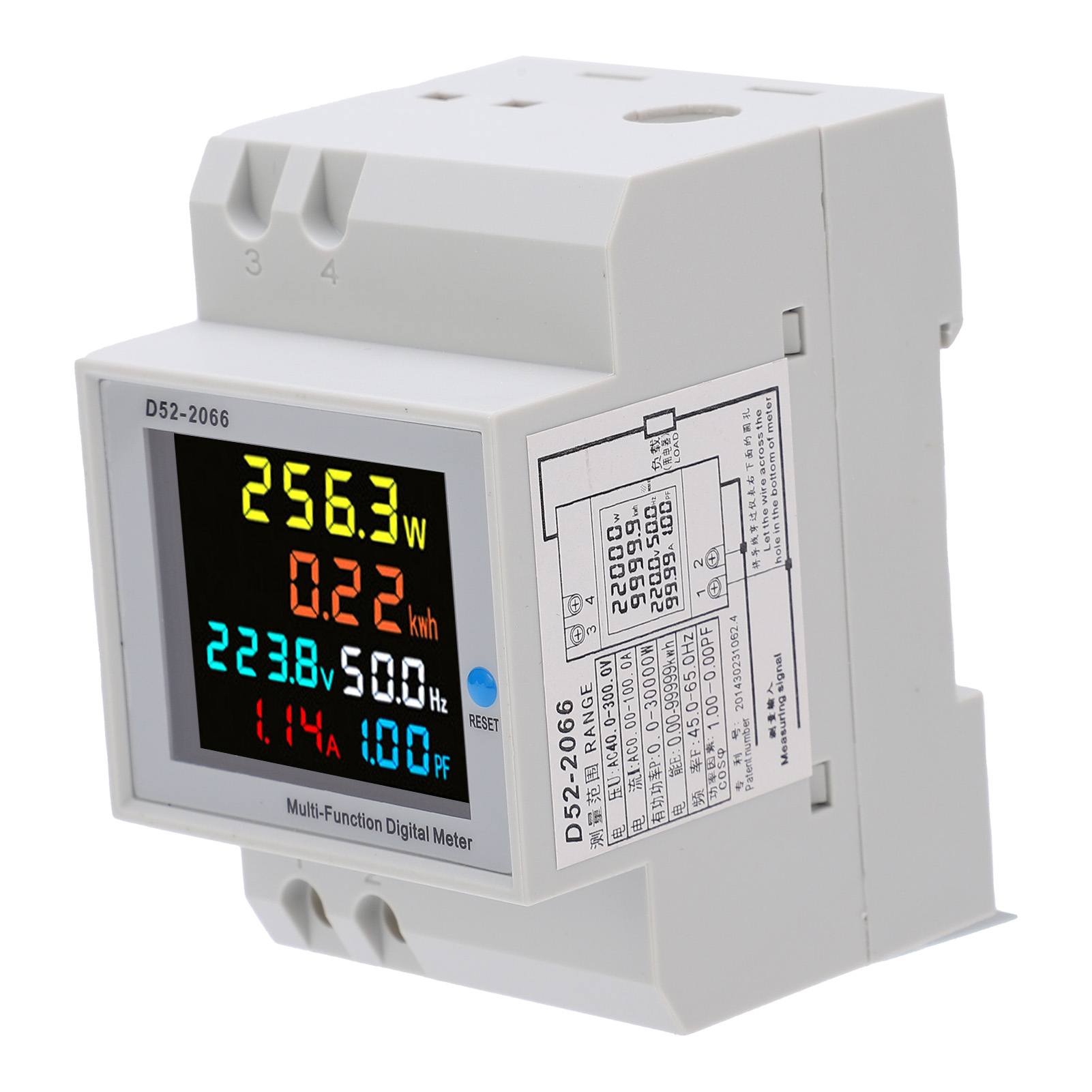 D522066 220v Schienenmontierter Intelligenter Ac40,0-300,0v Haushalts-wattstundenzähler