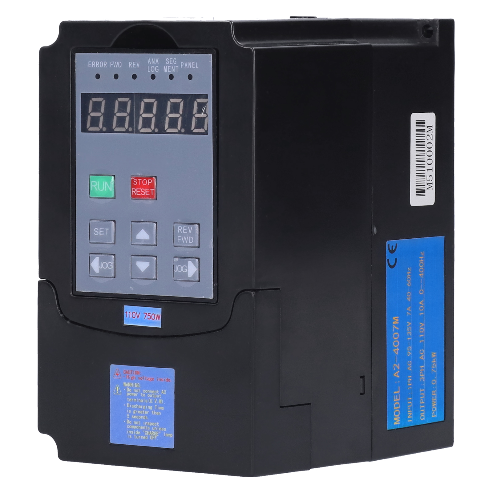 Frequenzumrichter, Einphasiger Eingang 95-135 V, Dreiphasiger Ausgang 110 V Ac, 0,75 Kw, A2-4007