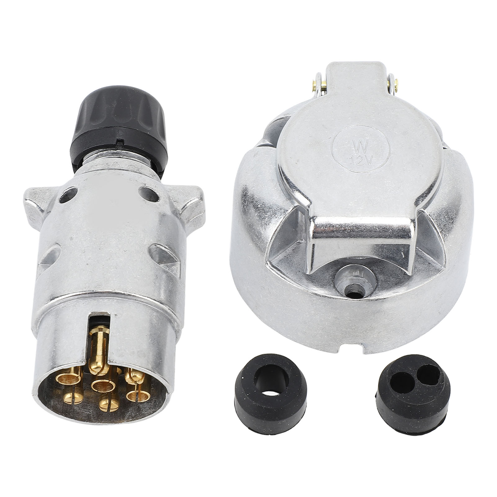 Stromanschluss-set Aus Aluminiumlegierung Für Anhänger, 7-poliger Dc12v-anschlussadapter Für Wohnmobile Und Boote
