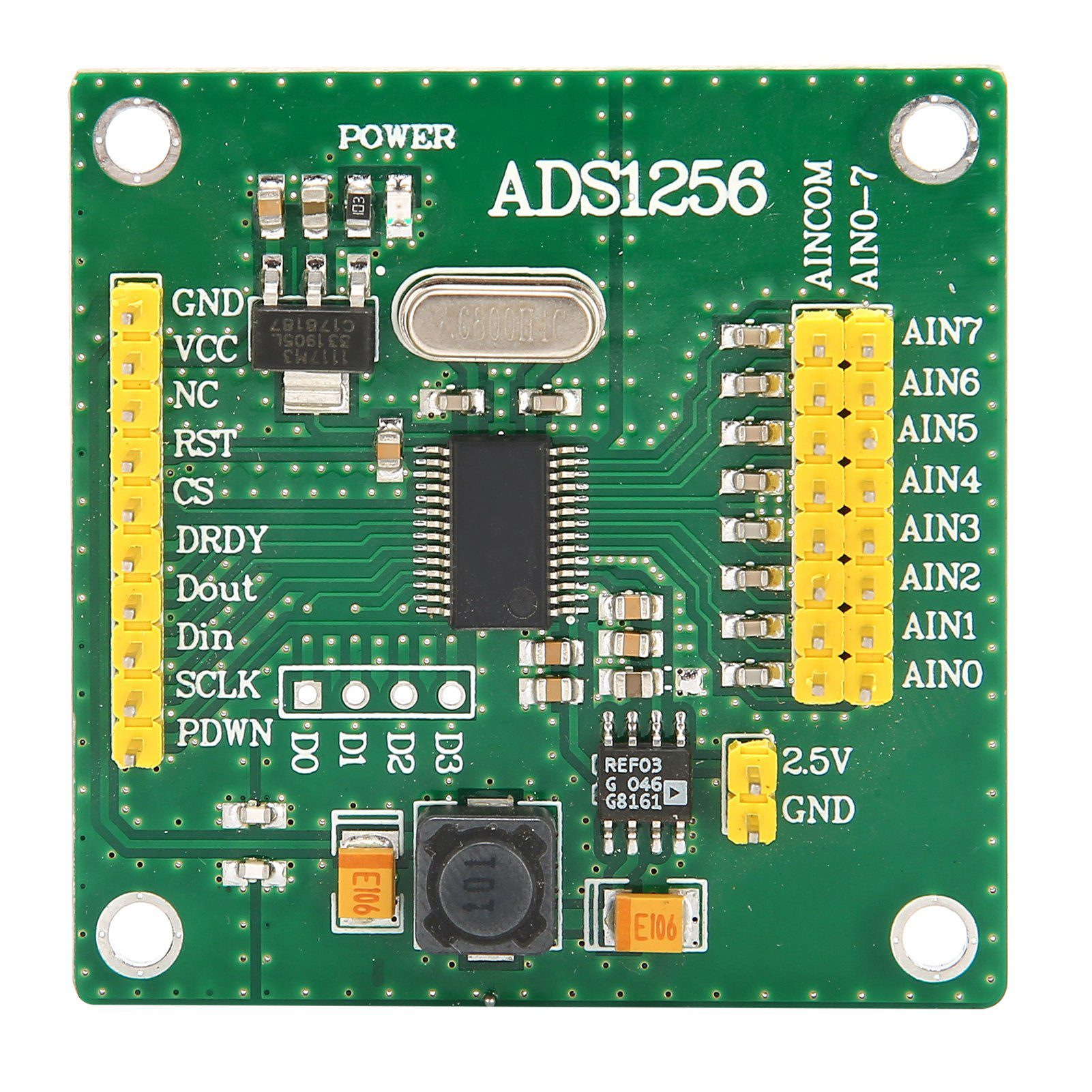 Analog-digital-wandlermodul, 24-bit-adc-signalerfassungskarte, 8 Kanäle Ads1256