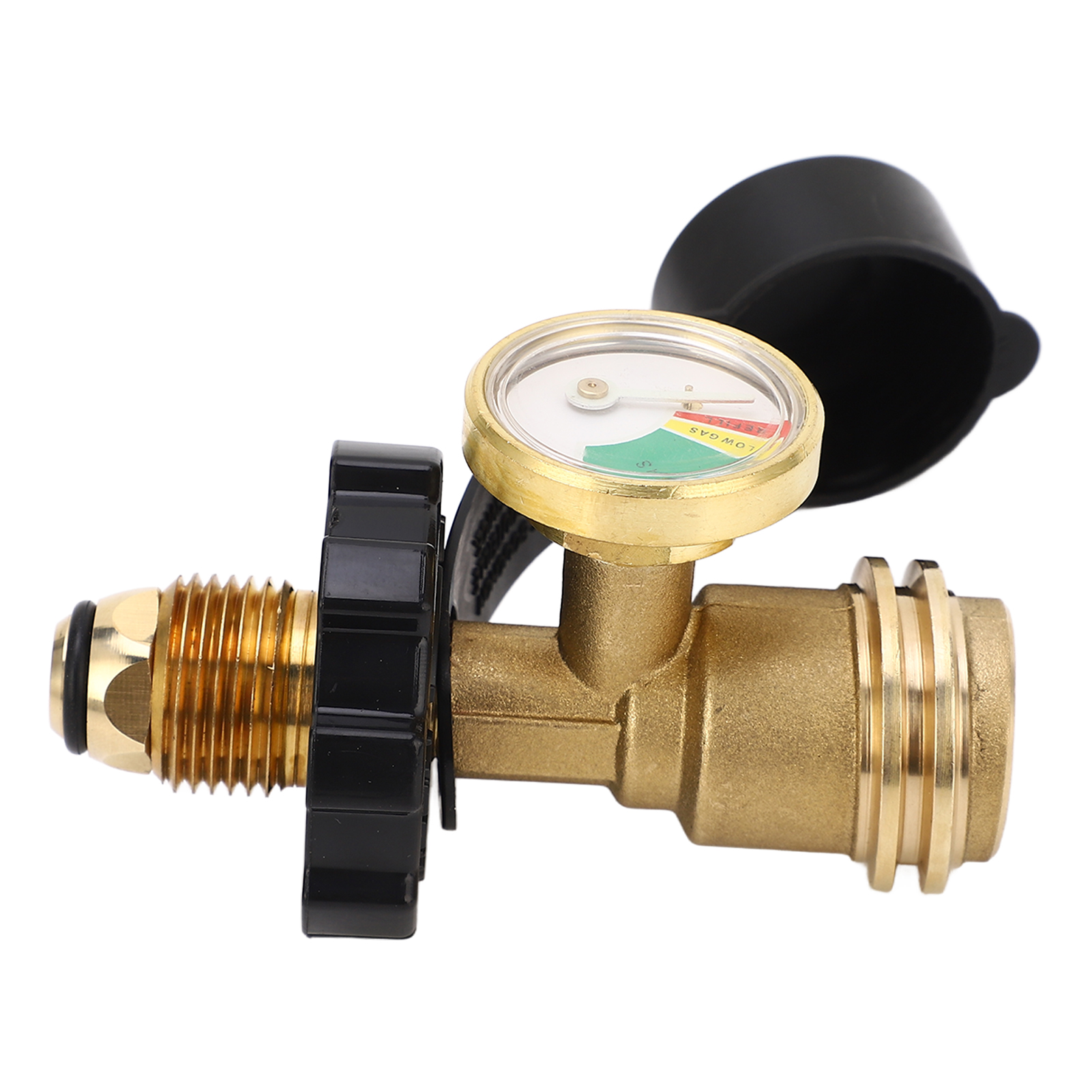 Das Qcc-gastank-manometer Typ 1 Wandelt Den Zylinderanschlussdruck Von 5 Bis 100 Lb Um.