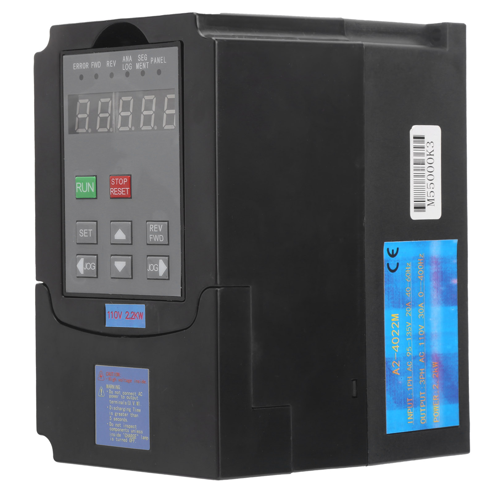 2,2 Kw Frequenzumrichter, Einphasiger Wechselstromeingang 95–135 V, Dreiphasiger Wechselstromausgang 110 V A24022m
