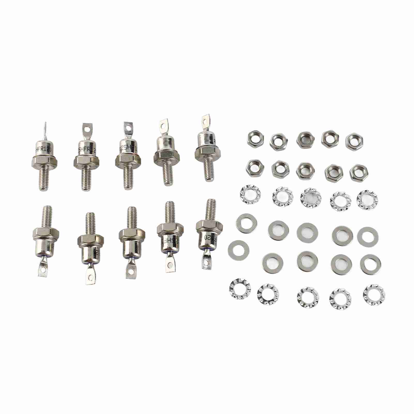 Gleichrichterdiode 25hfr 25hf, 5 Paare, 25 A, 1200 V, Eisensockel, Vorder-/rückseite
