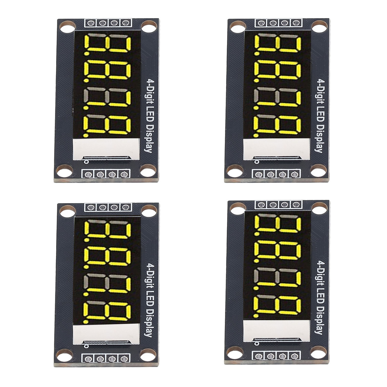 Röhren-digitalanzeigemodul, 4 Led-ziffernsätze, 7 Segmente, 0,36 Zoll, Tm1637-treiberchip, Gelb, Mra110c