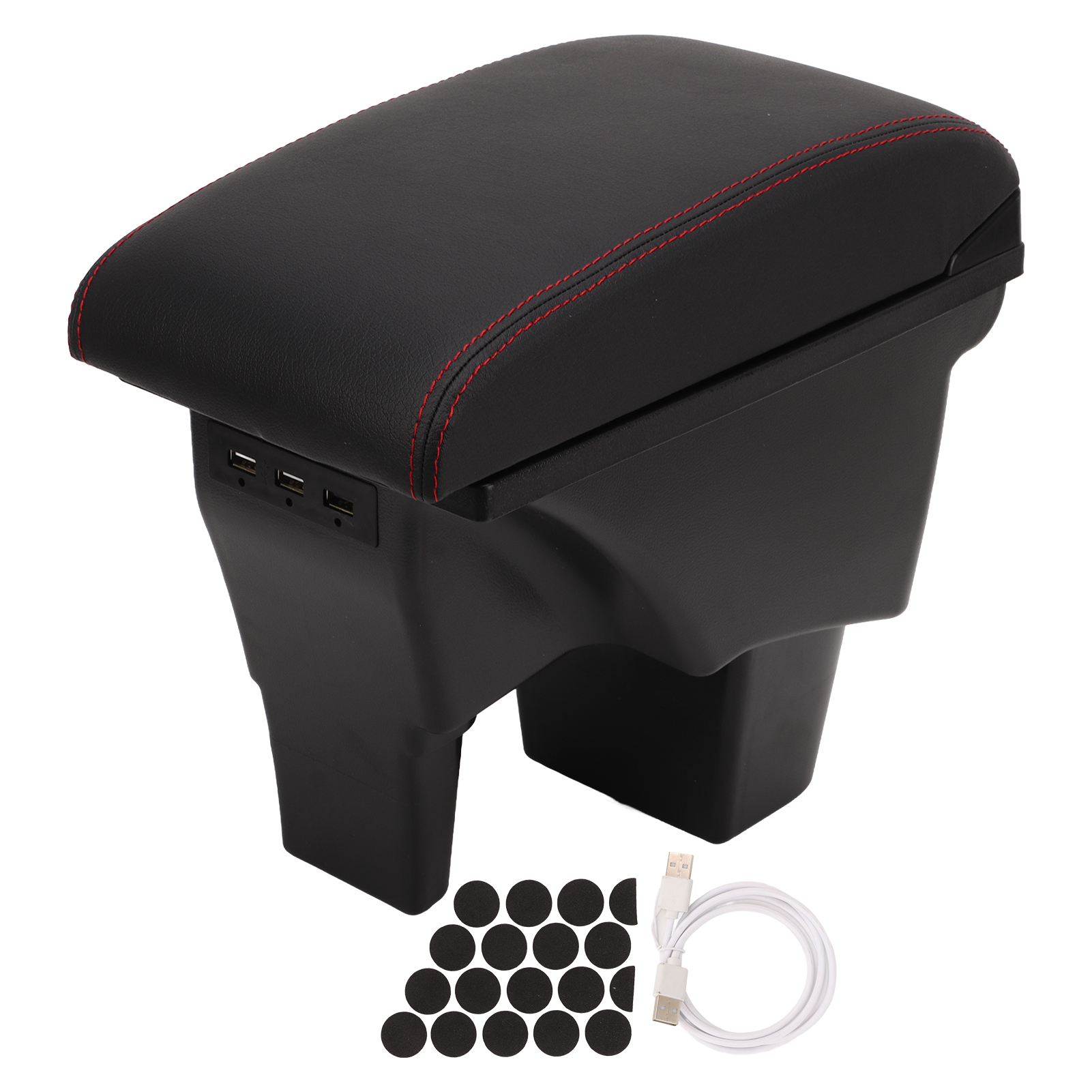 Schwarze Mittelarmlehne Mit Staufach, Rotem Punkt Und Usb-anschluss, Ersatzteil Für Suzuki Vitara