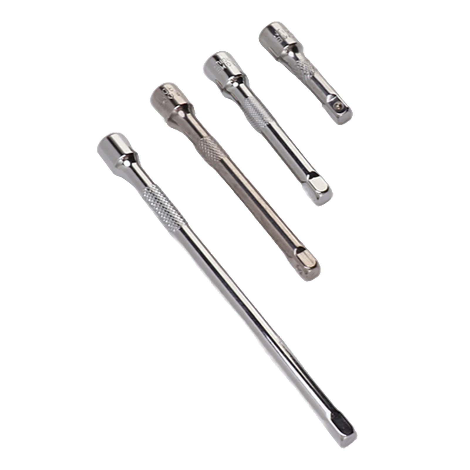 1/4-zoll-steckschlüsselverlängerungsset, 4-teilig, Schaftlängen 50 Mm, 75 Mm, 100 Mm, 150 Mm, Verbesserte Ratsche