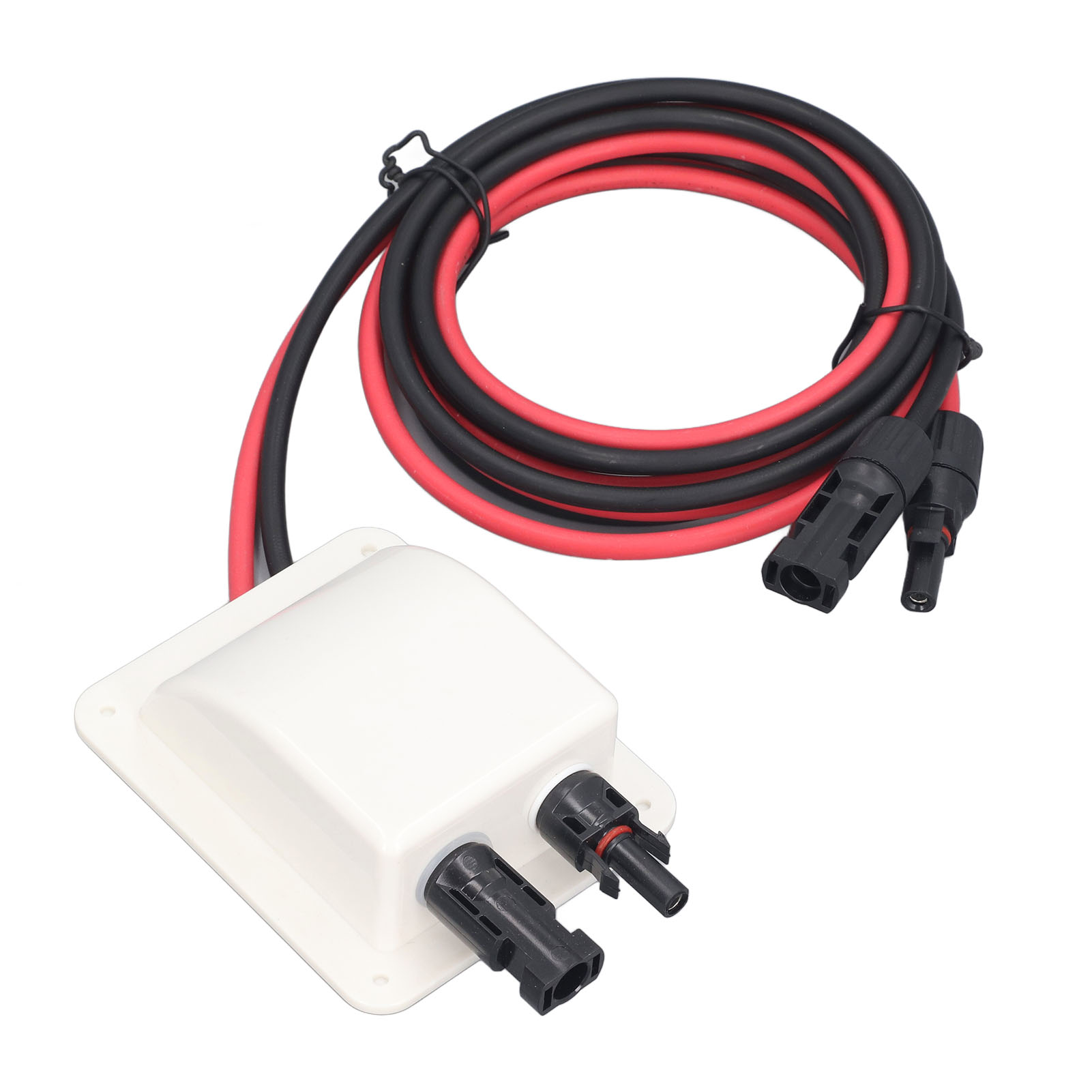 Wasserdichte Solarkabelbox Mit Zwei Eingängen, Ideal Für Wohnmobile, Boote, Yachten Und Campingausflüge, Mit 2 M Verlängerungskabel (10 Awg).