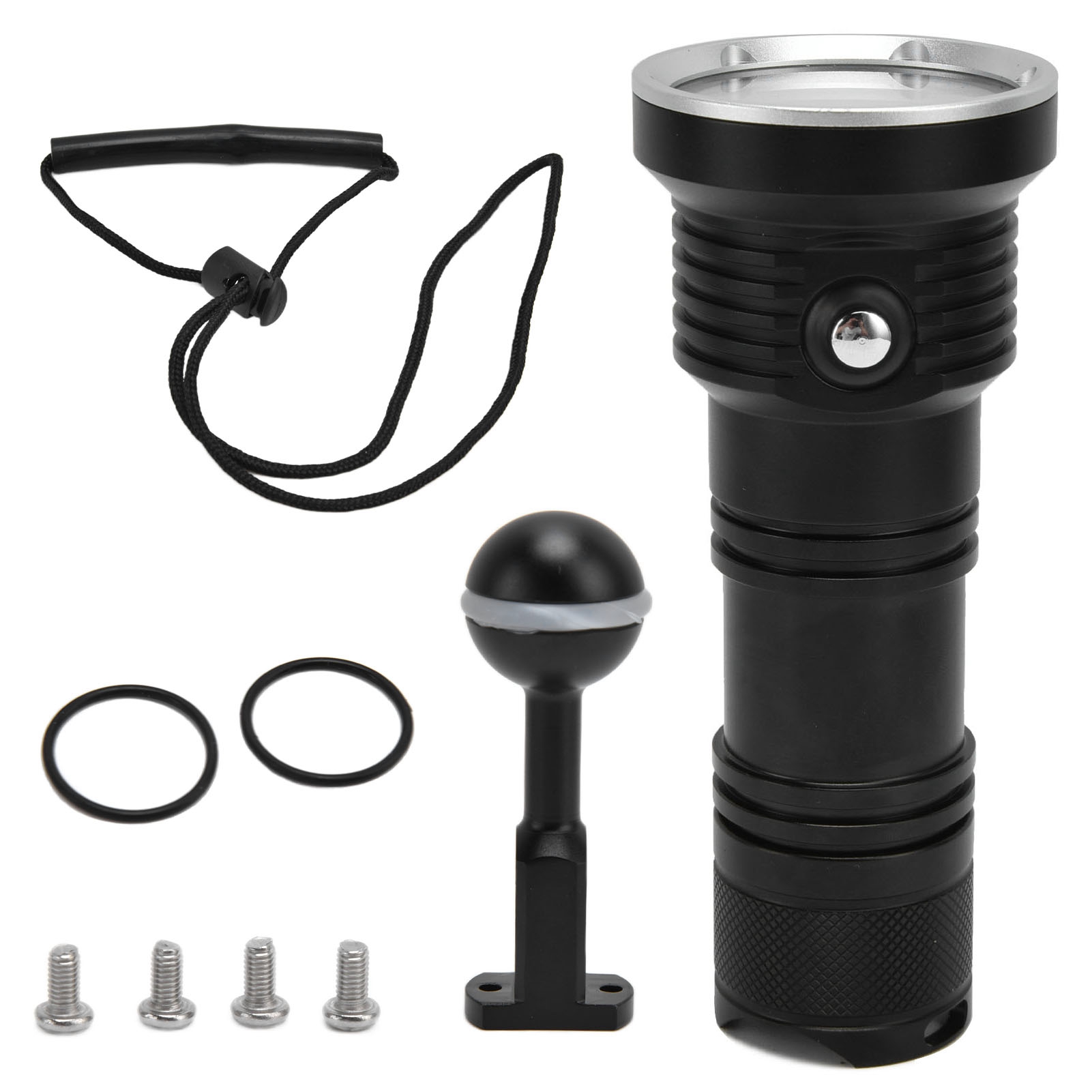 12-led-taschenlampe Aus Aluminium, Schutzart Ip68, 10000 Lumen, Mit 3 Lichtfarben Und 5 Leuchtmodi Zum Angeln Und Tauchen