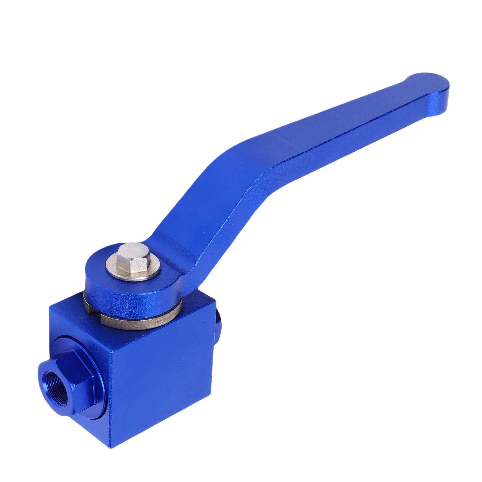 Blaues Bremsabsperrventil, Aluminiumlegierung, Standard-1/8-npt-anschluss, Kraftstoffdurchflussregelung, Absperrventil