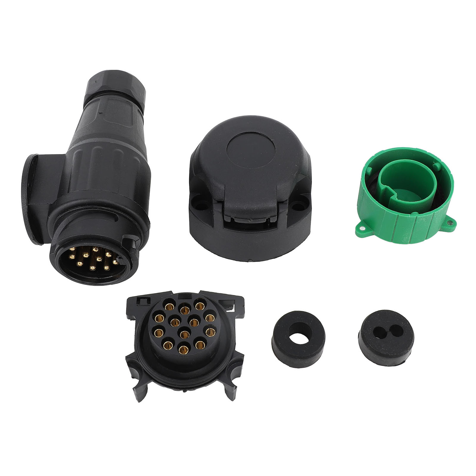 Lkw-anhänger-stromanschluss-set, 12 V Dc, 13-polig, Signalstecker, Kabelbaum, Montagehalterungs-sets Für Auto, Wohnmobil, Boot