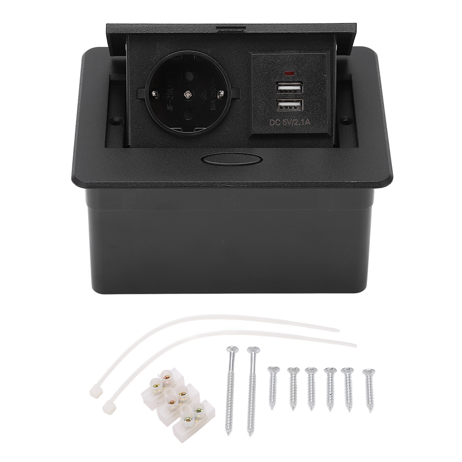 Tischsteckdosenleiste Mit Zwei Usb-anschlüssen Für Rebound-tische, Mit Mehreren Steckdosen, Wasserdichter Anschlussdose Und Standardausgang.