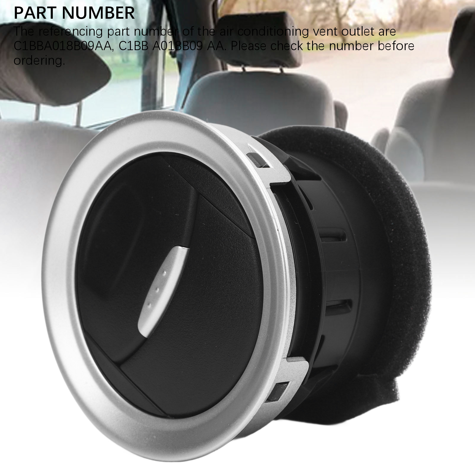 Lüftungsauslassgitter Für Armaturenbrett C1bb A018b09 Aa, Rundes Ersatz-lüftungsgitter Für Fiesta Mk7 2012 – 2017