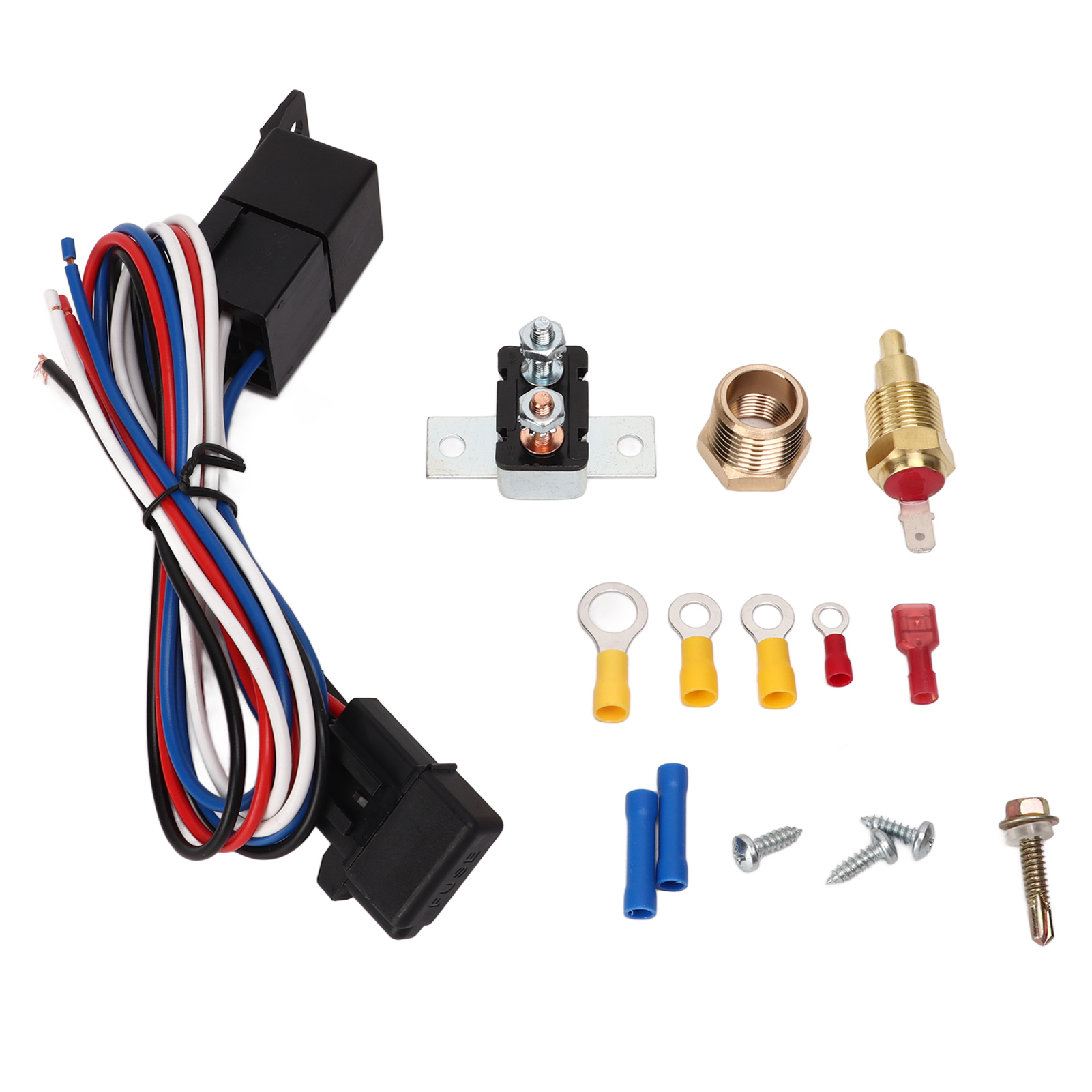 Kompletter Verkabelungssatz Für 12v-elektrolüfter-thermostat-steuerrelais Für Pkw, Lkw Und Busse