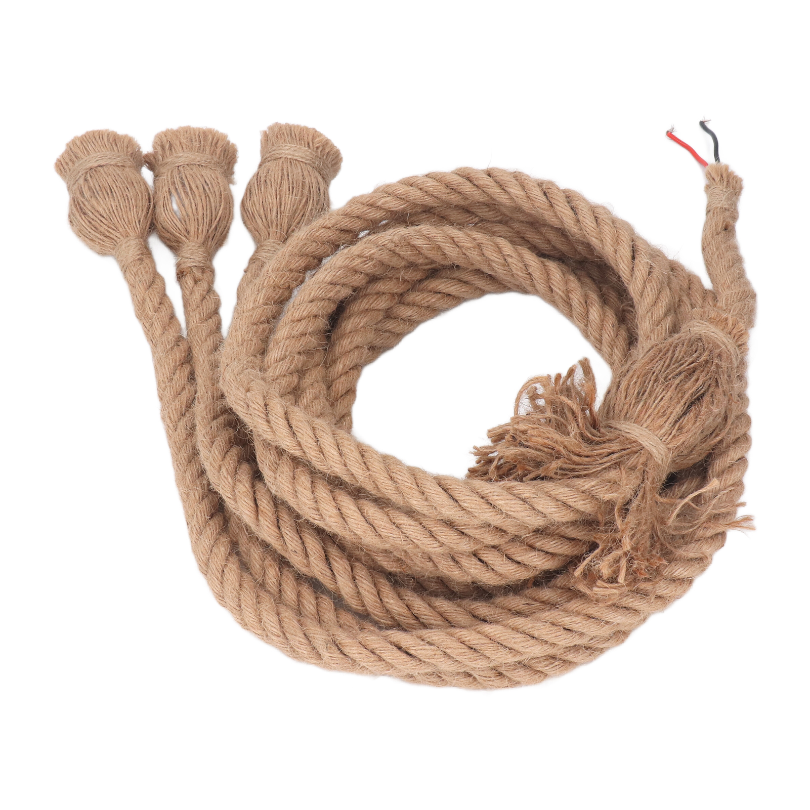 Vintage-hängeleuchte Aus Hanfseil, 3-flammig, 2 M Kabel, E26/e27-fassung, Geeignet Für Landhaus, Restaurant, Bar, 100–240 V