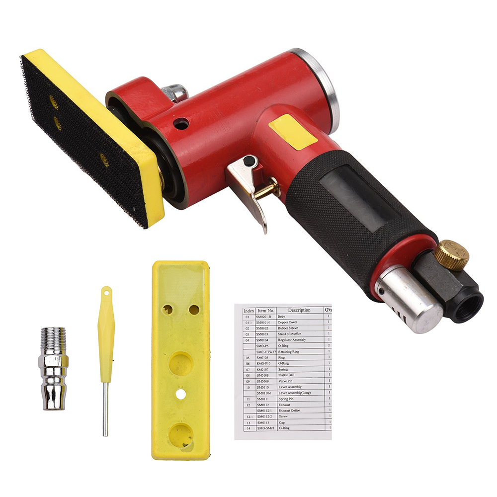 Mini-exzenterschleifer Mit 2 Schleifpads, Pneumatischer Exzenterschleifer Für Karosserien, Möbel, Holz Und Metall