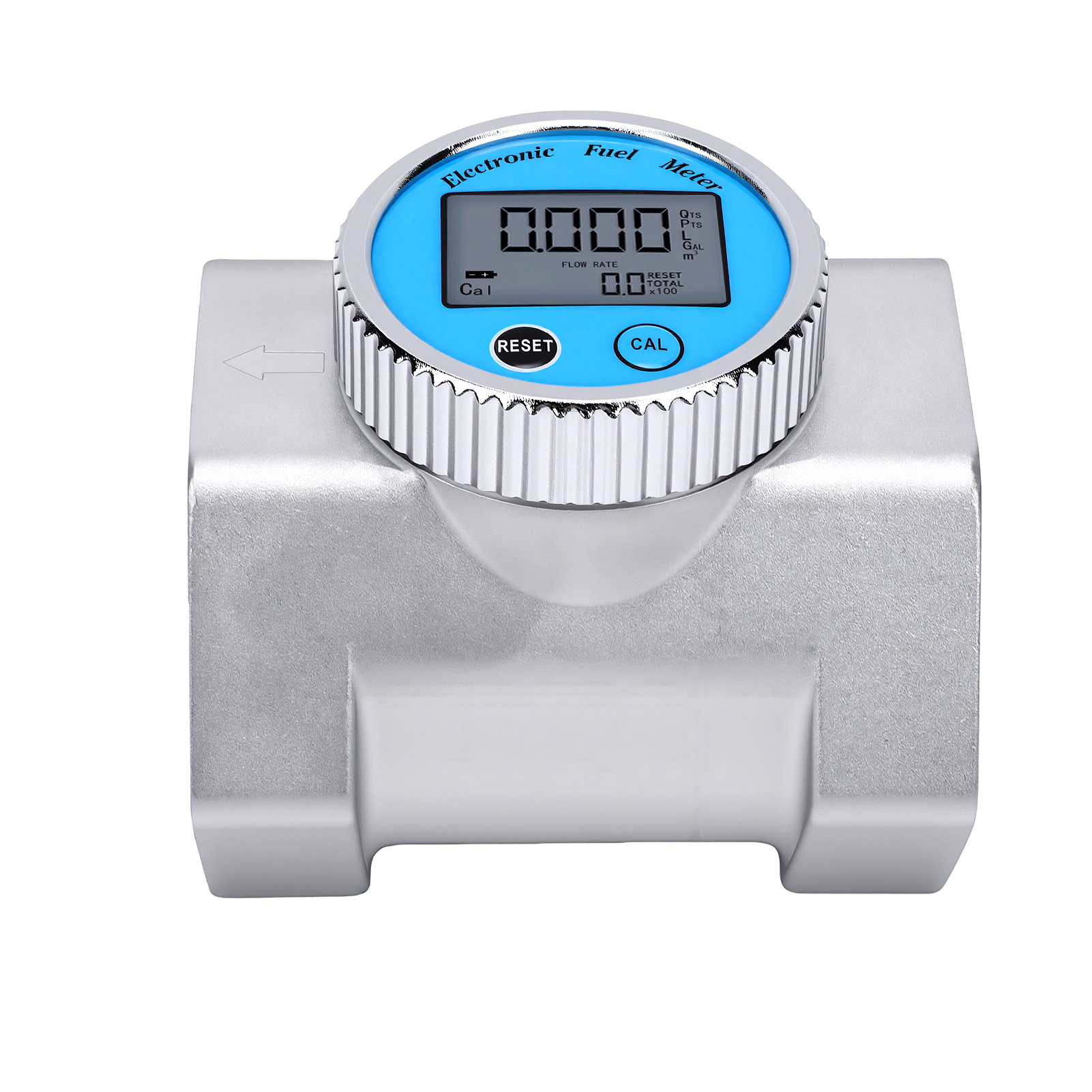 3-zoll-turbinen-durchflussmesser, 32 Bis 396 Gpm, Digital, Inline, Npt, Gekapselt, Mit Emi-abschirmhalterung. Einheiten: Gal, Qts, Pts, L, M³.