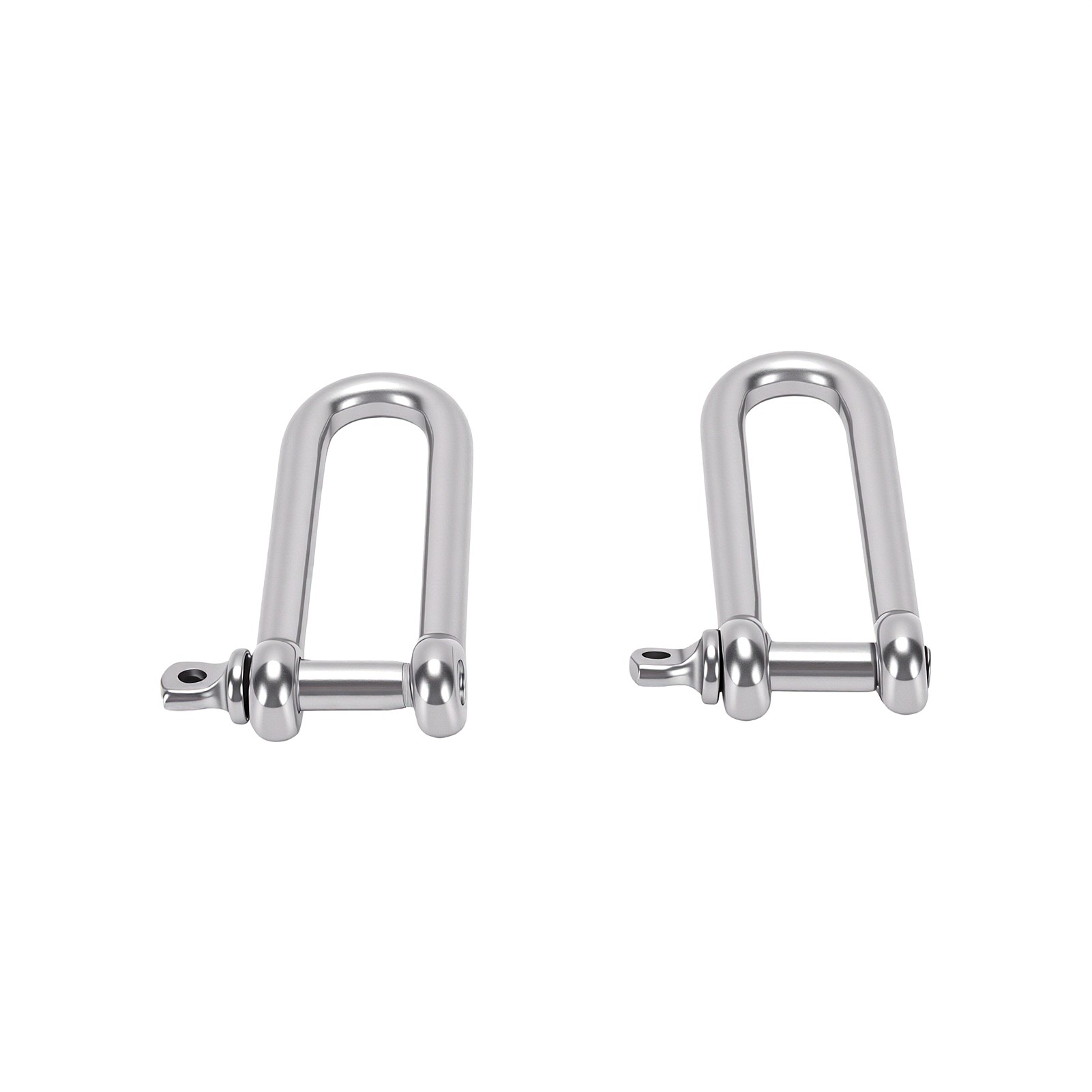 2 Lange D-förmige Schäkel, 12 Mm Innenbreite, 45 Mm Höhe, Gewindeschaft Aus Edelstahl 304 Für Segelbootrigging, 6 Mm, 33 G
