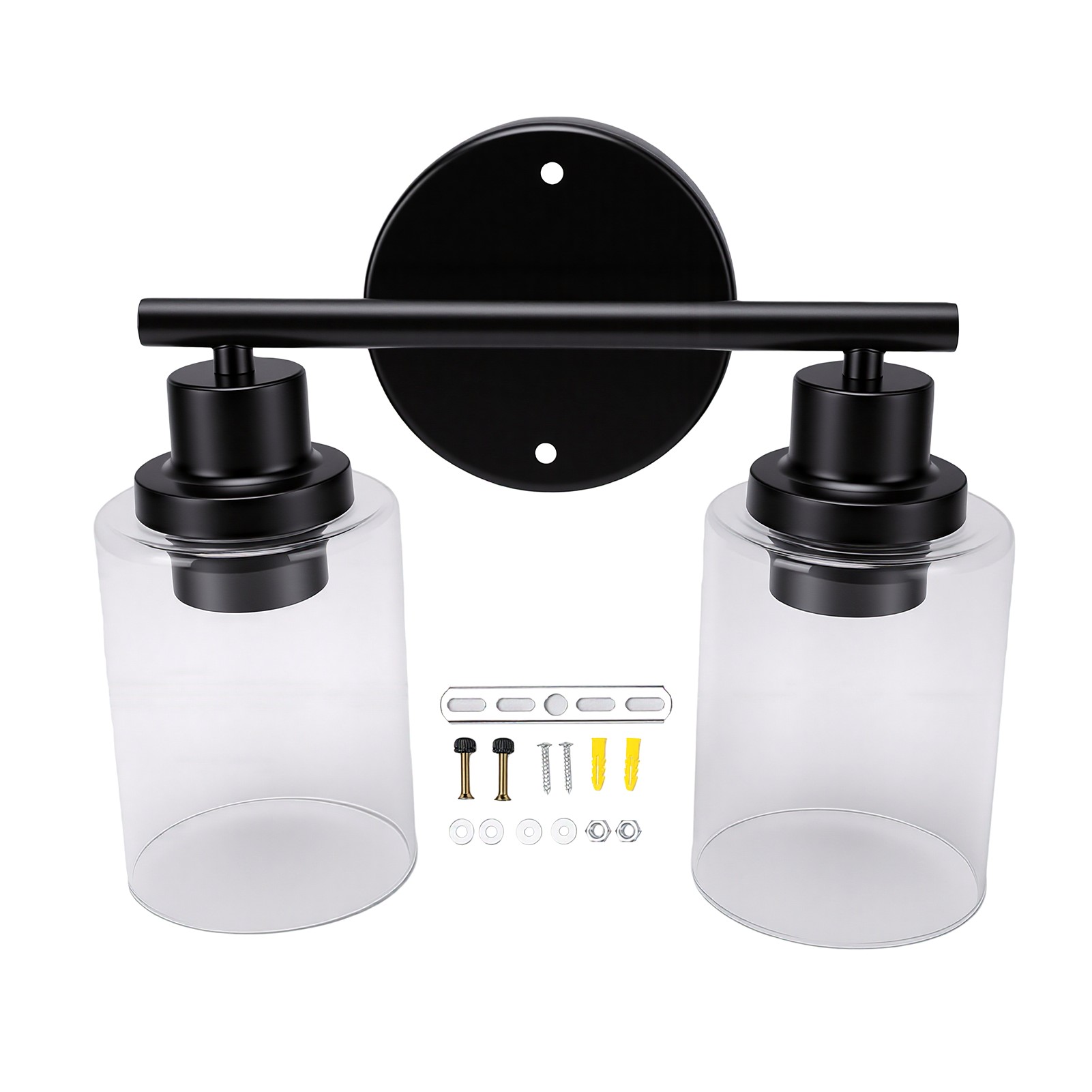 Badezimmerlampe, Elegantes Design Mit Klarem Glasschirm, E27-fassung, Kompatibel Mit Badezimmer- Und Küchenspiegeln.