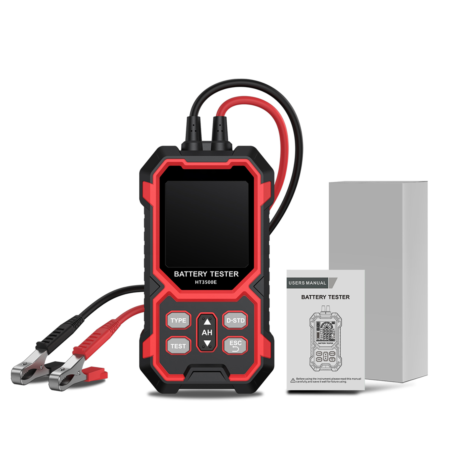12-v- Und 24-v-kfz-batterietester Mit Farb-lcd-display Für Pkw, Lkw, Wohnmobile Und Boote. Prüft Kaltstartstrom (cca), Ladezustand (soc), Zustand, Spannung Und Widerstand. Ht3500e (englische Version).