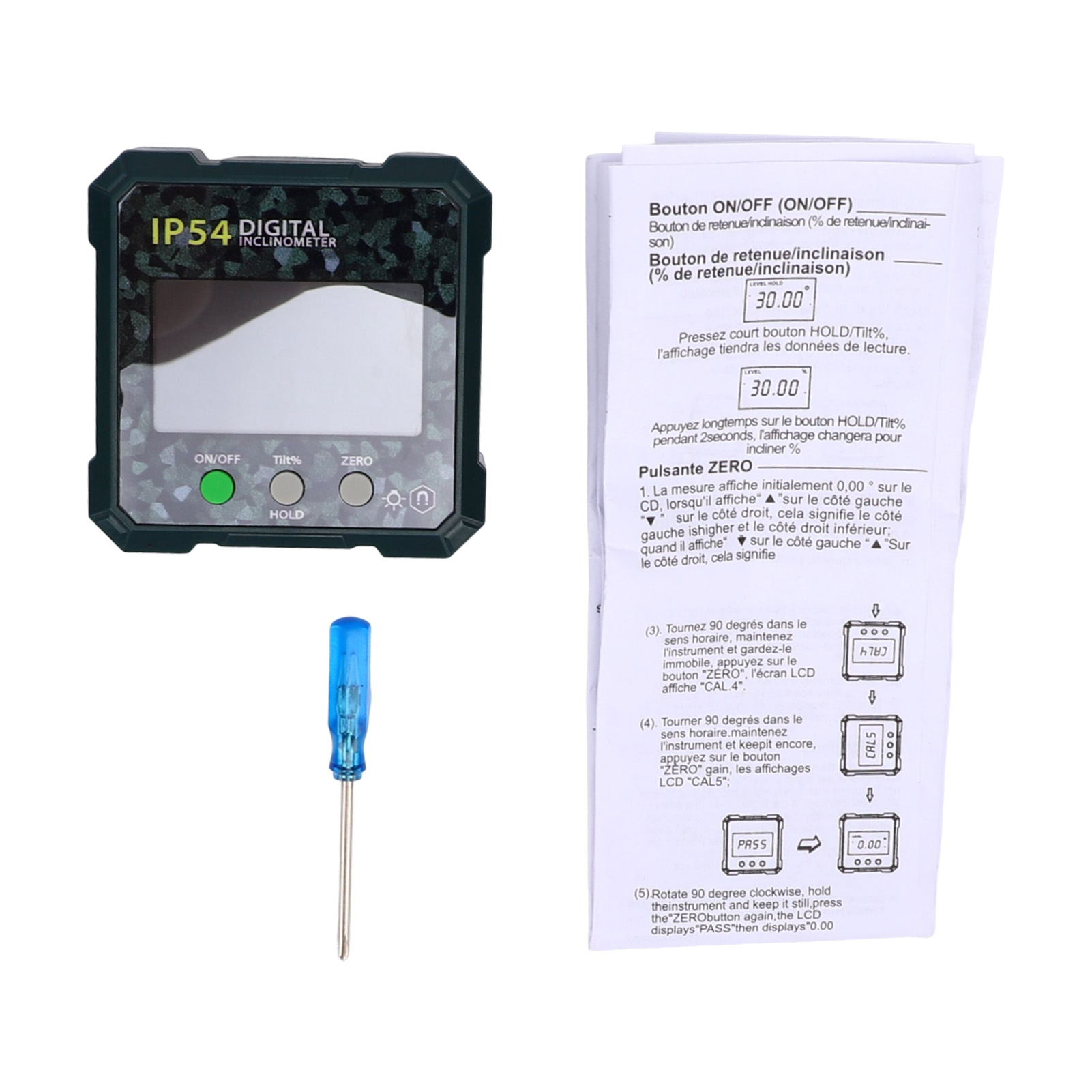Digitaler Winkelmesser, Ip54 Magnetisches Messgerät, Tragbarer Winkelmesser Mit Hintergrundbeleuchtetem Lcd-bildschirm, Datenhaltefunktion, Absolute Und Relative Messung.