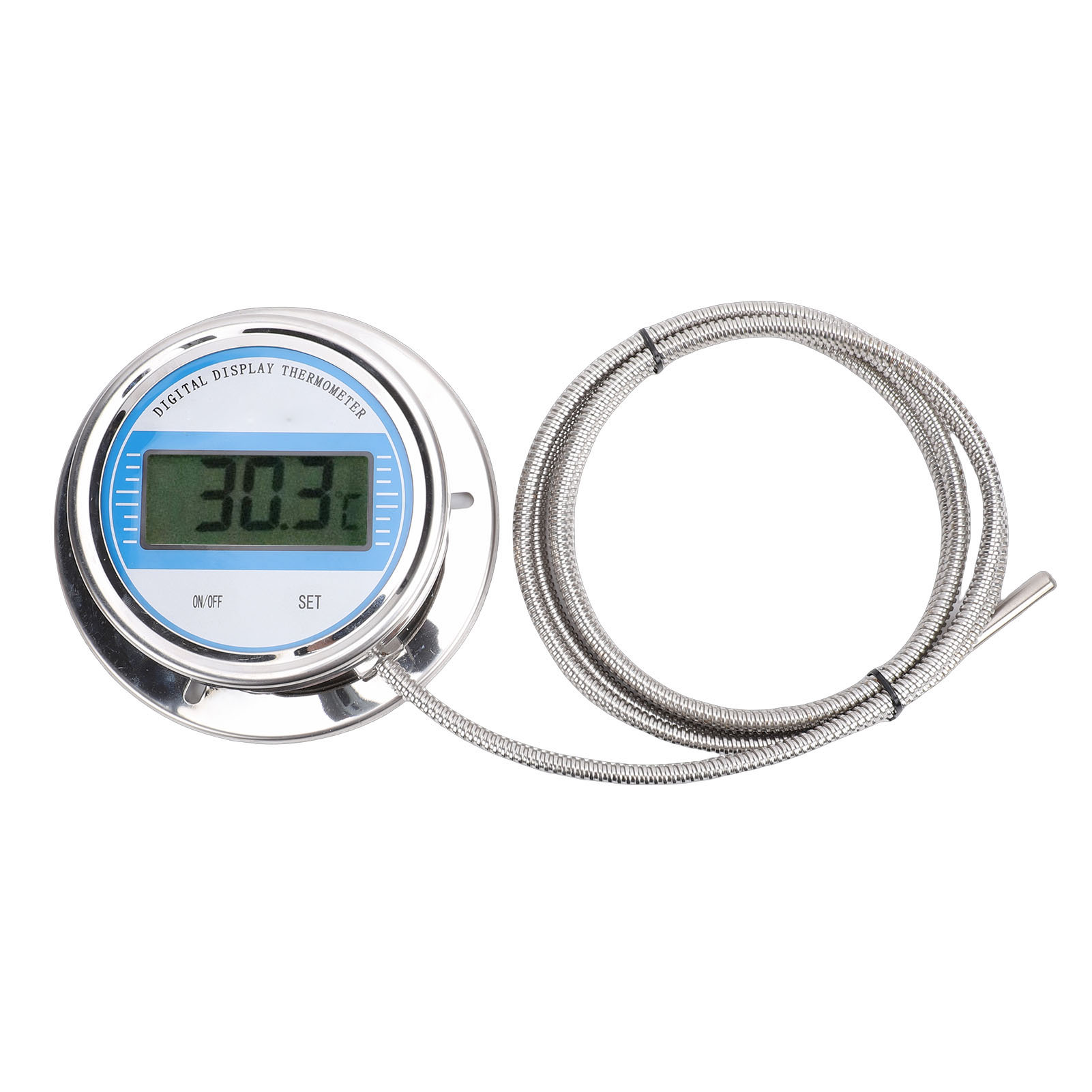 Digitales Edelstahlthermometer Mit Einem Temperaturbereich Von -50 Bis 200 ℃ Und Einer 1 M Langen Wasserdichten Sonde Für Den Industriellen Einsatz In Küchen.