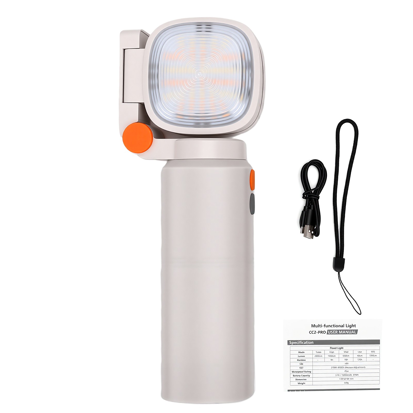 Campinglaterne, Wiederaufladbare Tragbare Laterne Mit 10.000 Mah, Ideal Für Zelte, Wanderungen, Terrassen Und Notfallsituationen (cc2-pro)