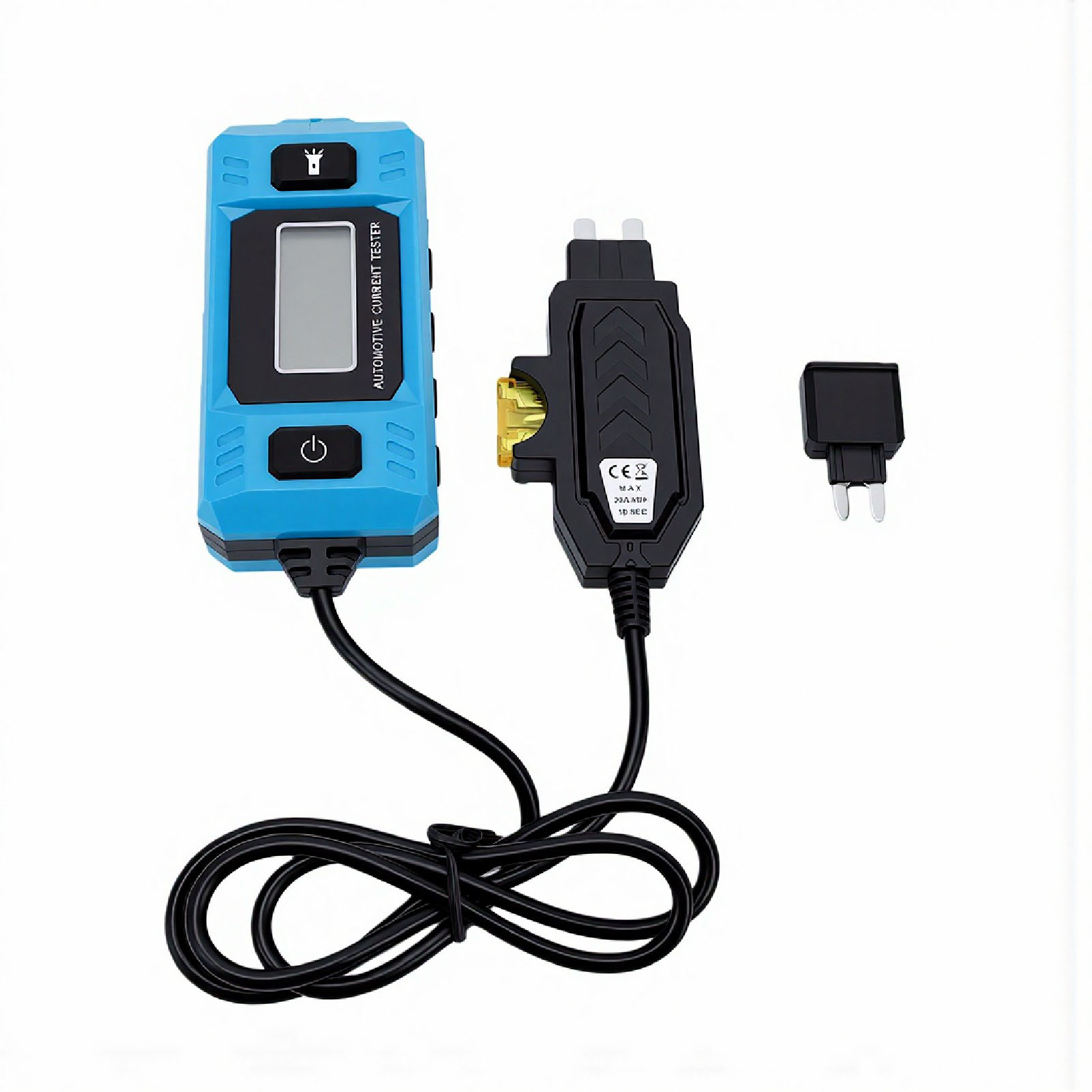 Sicherungsstromprüfer, Kfz-detektor Mit Hintergrundbeleuchtetem Lcd-bildschirm Und Led-taschenlampe Zur Diagnose Von Pkw- Und Lkw-stromkreisen.