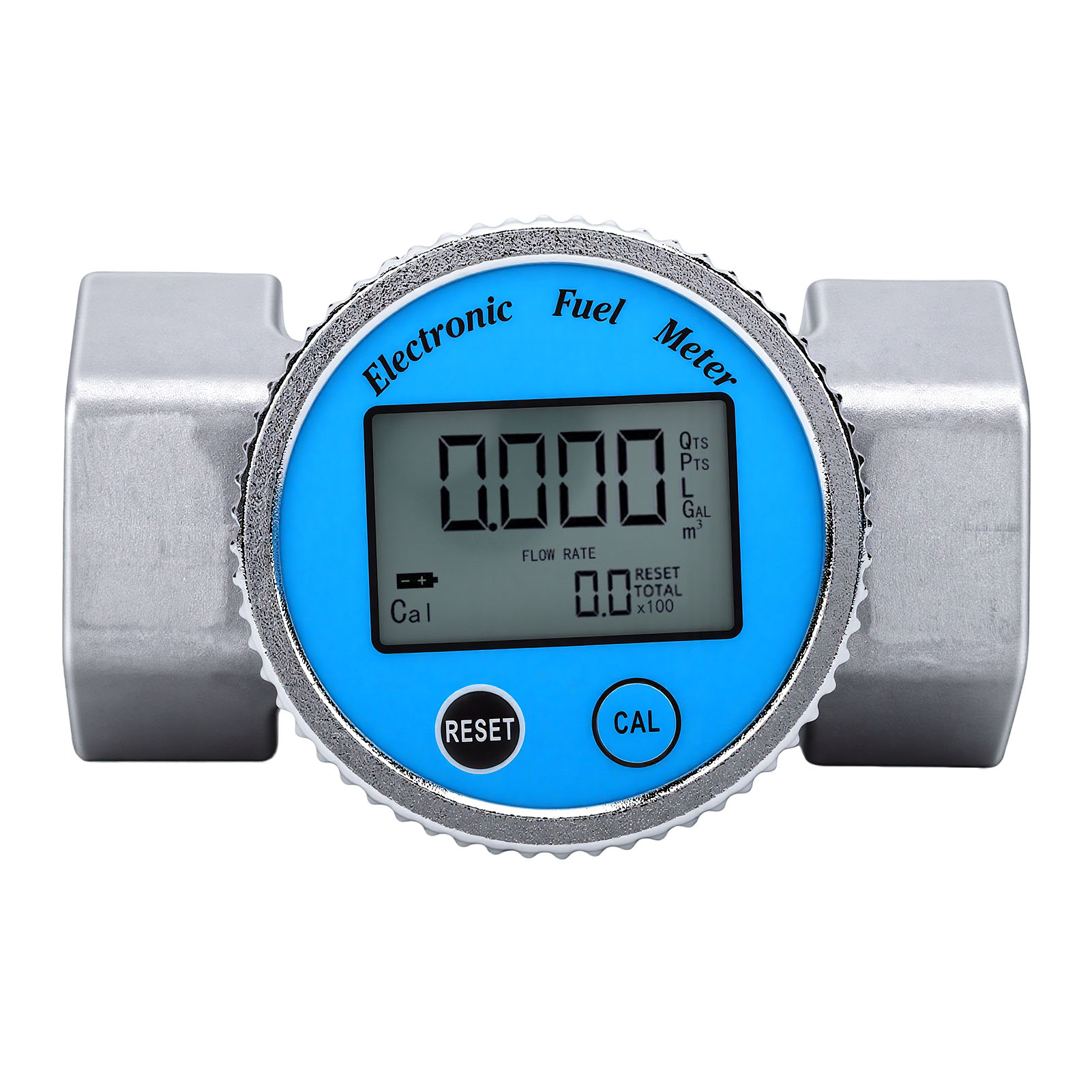 Wasserdichter Digitaler Inline-durchflussmesser Mit 1,5-zoll-npt-anschluss, Lcd-bildschirm, Messbereich 35-280 L/min, Für Kraftstoffe Und Chemikalien.