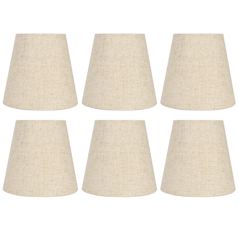 Stoff-wandleuchtenabdeckung, Kronleuchterschirm Im Nordischen Stil, E14, Wohnaccessoire, 6er-set