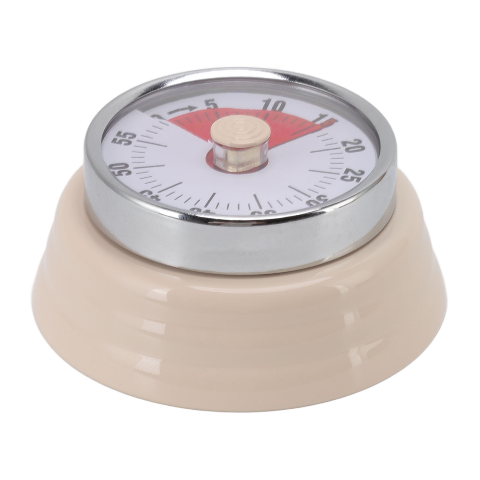 Runder Magnetischer 60-minuten-timer Mit Countdown, Ideal Für Lehrer, Klassenzimmer, Kinder, Hausaufgaben, Lesen, Erwachsene, Küchen, Büros Und Fitnessstudios. Farbe: Beige.