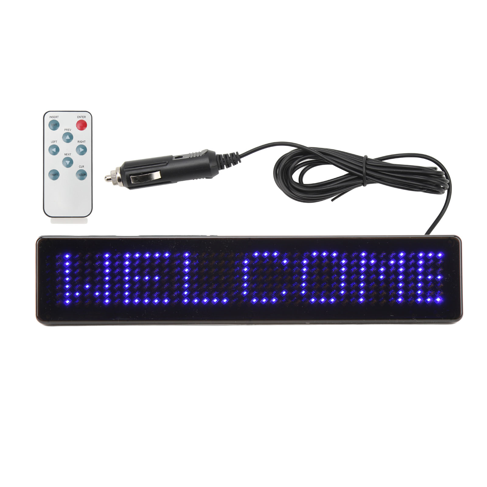 Programmierbare Led-fahrzeugwerbetafel Mit Fernbedienung, Dc5-12v-netzteil Z741b, Blaue Schriftart