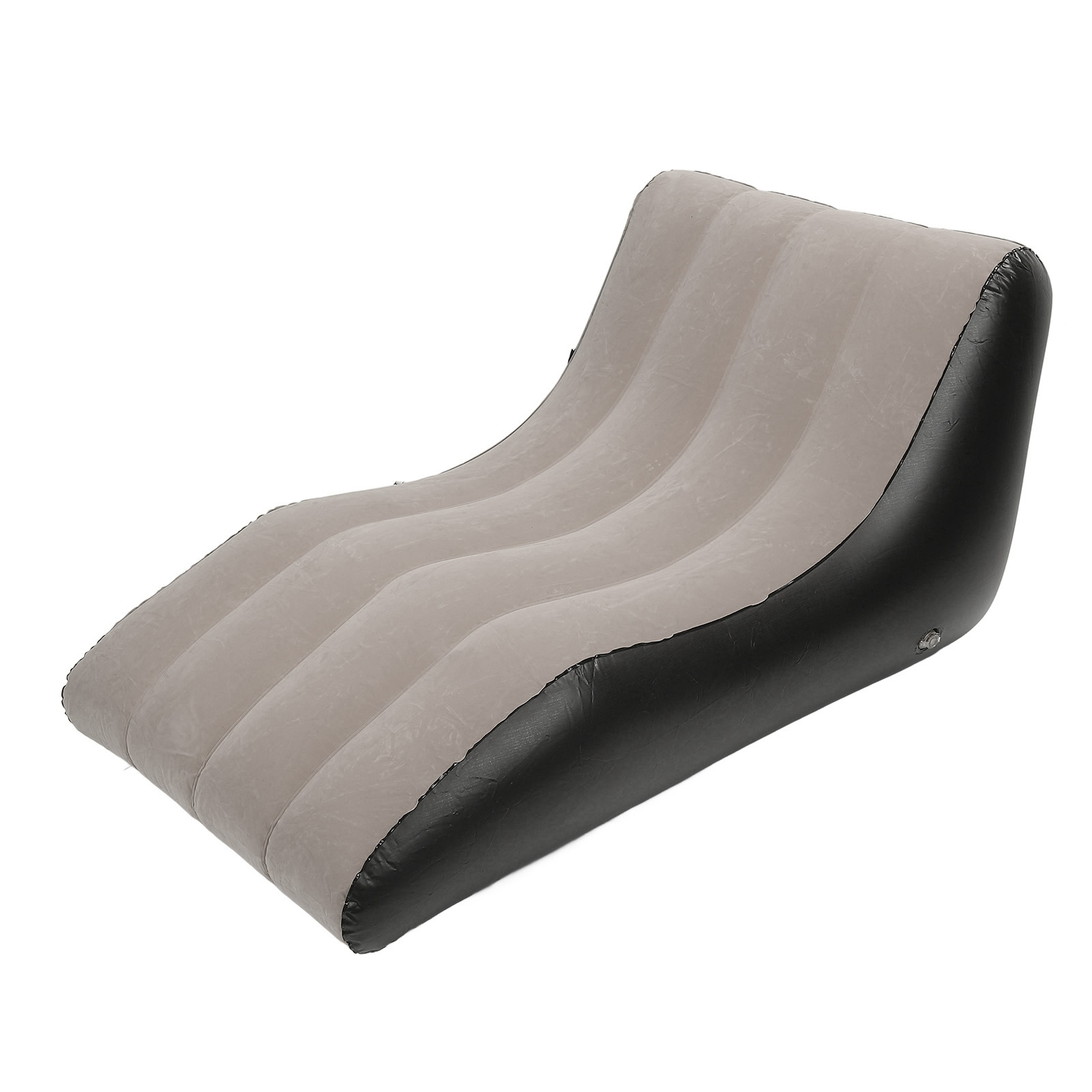 Aufblasbares Sofa/sessel Aus Beflocktem Pvc Für Wohnzimmer, Camping Und Reisen, Braun