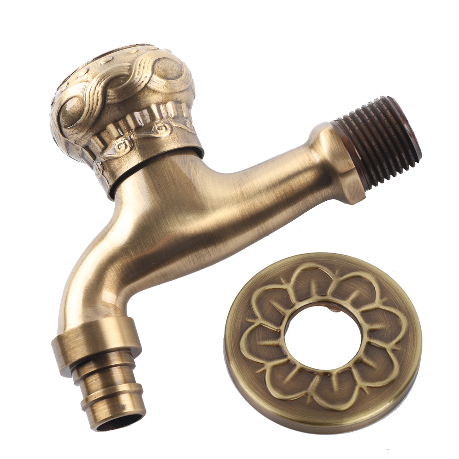 Einfach Zu Installierender Wasserhahn, Geprägtes, Galvanisiertes Design Mit Standardgewinde Für Waschmaschinen Und Autowaschpistolen