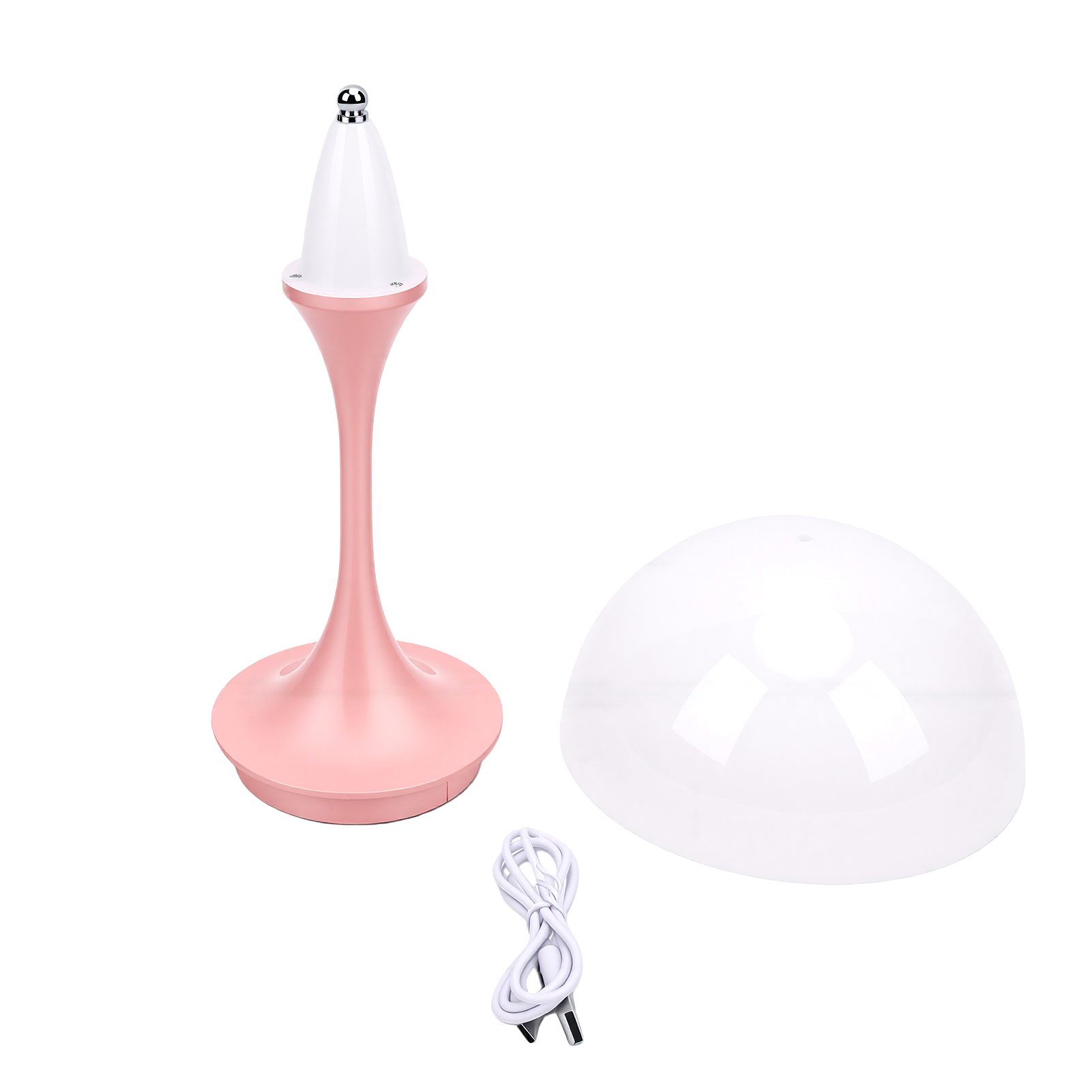 Nordische, Pilzförmige Tischleuchte, Umgebungslicht, 3-farben-touch-steuerung, Usb-aufladbar, Ideal Für Schlafzimmer Oder Büro (rosa).