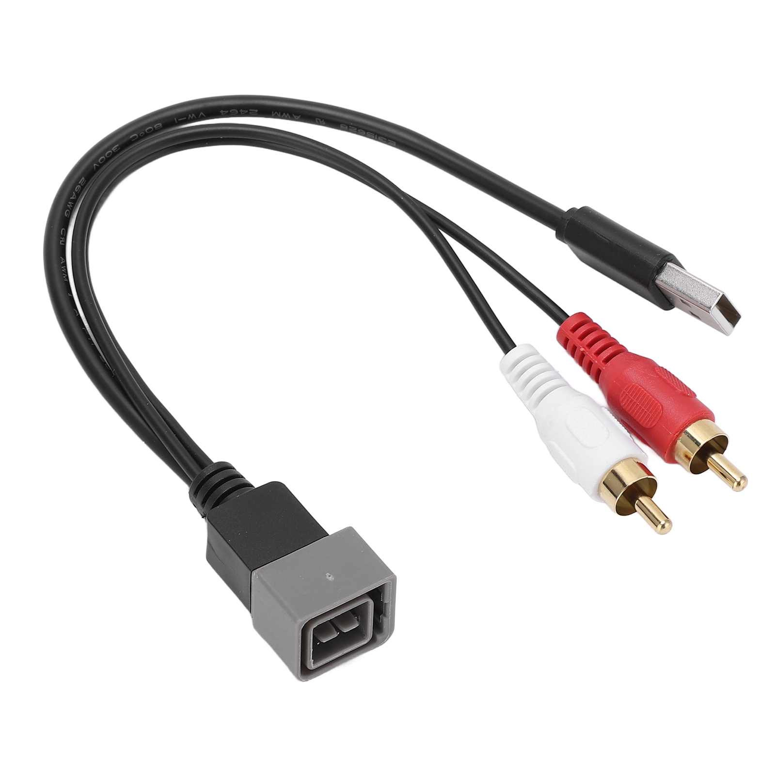 Usb-auf-cinch-adapterkabel Für Autoradios, 23 Cm, 8-polig, Kompatibel Mit Nissan Cube, Juke Und Versa