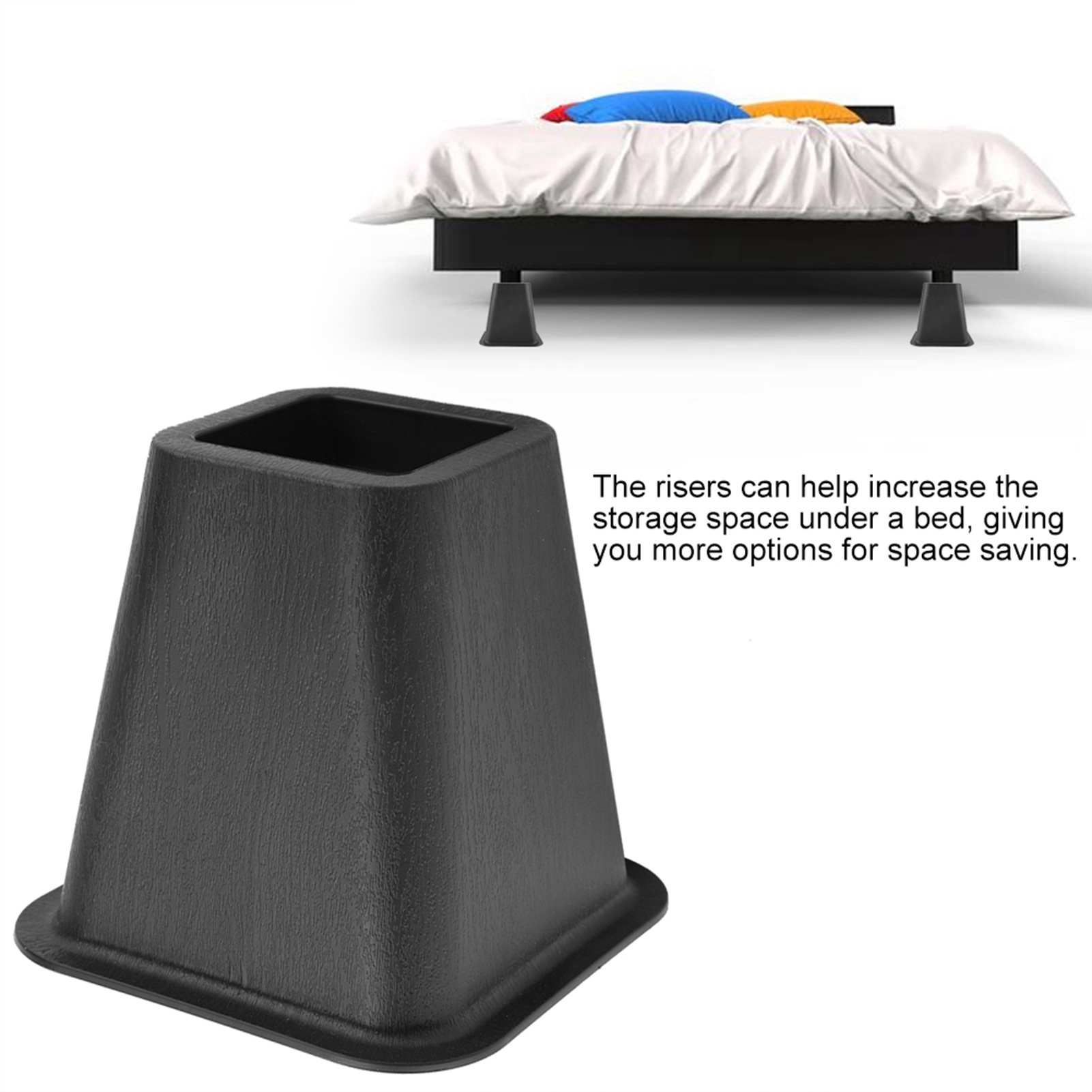 Set Mit 4 Schwarzen Möbelfüßen Für Bett, Stuhl, Schreibtisch