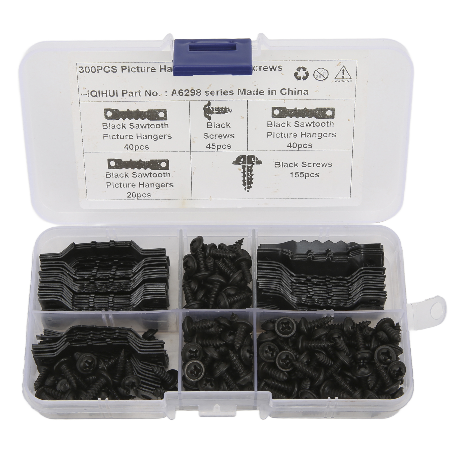 Sägezahn-hängehaken, 100er-packung, Rostbeständig, Stabil, Langlebig Und Fugenlos, Mit 200 Schwarzen Schrauben.
