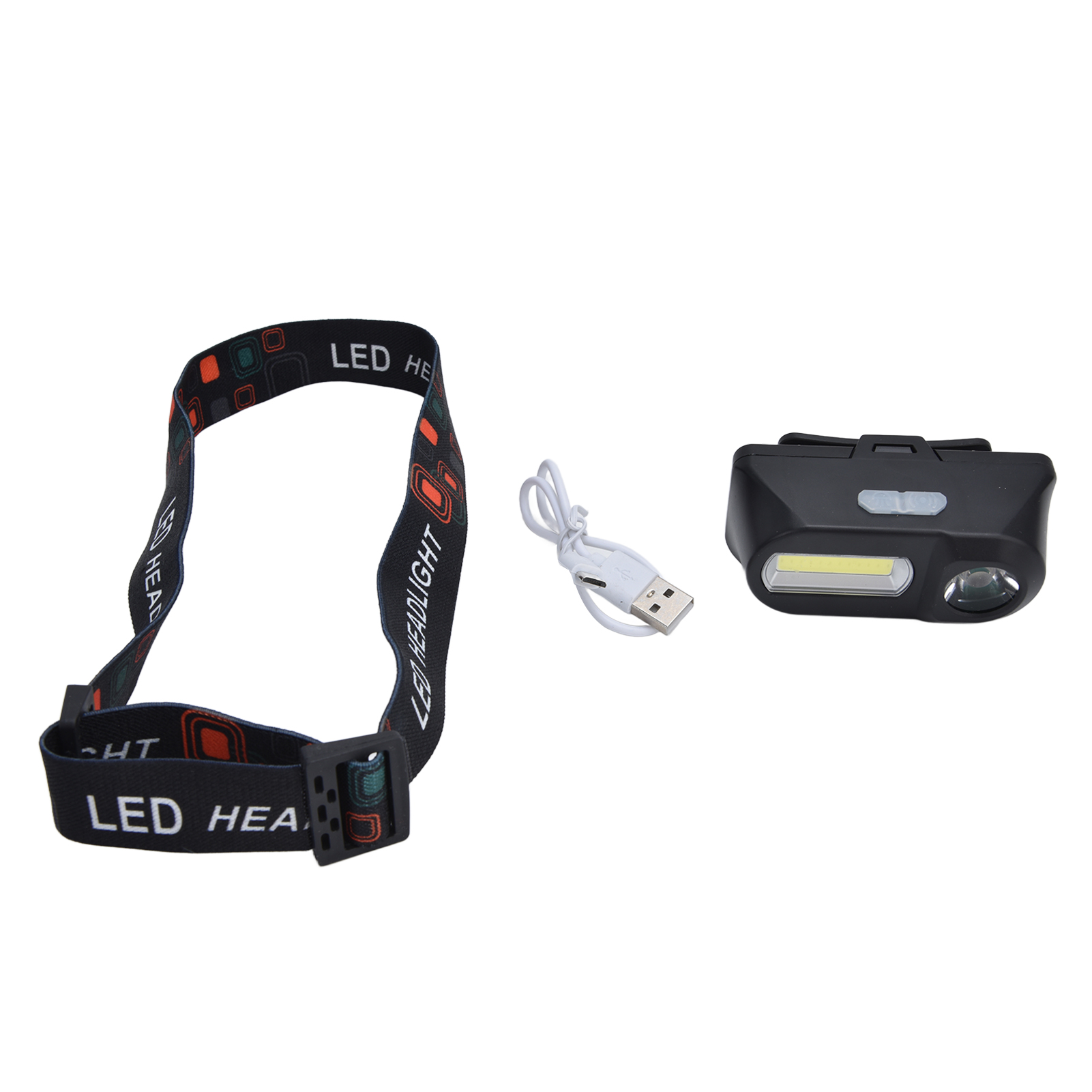 Wiederaufladbare Led-stirnlampe Per Usb, Kleine Verstellbare Taschenlampe Für Camping Und Wandern