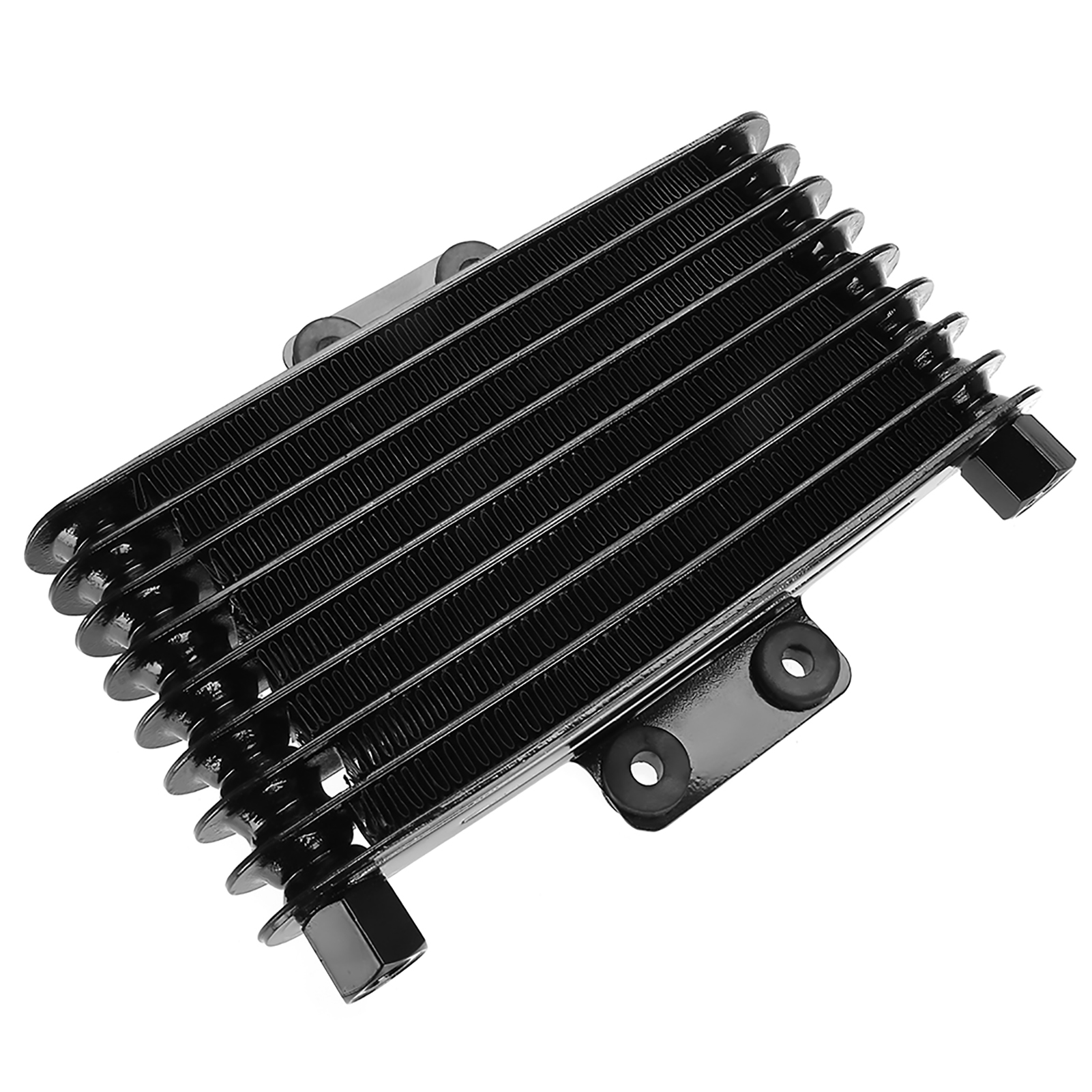 Schwarzer 125-ml-motorölkühler Aus Aluminium Für Motorräder Und Quads Von 125 Bis 250 Cm³.