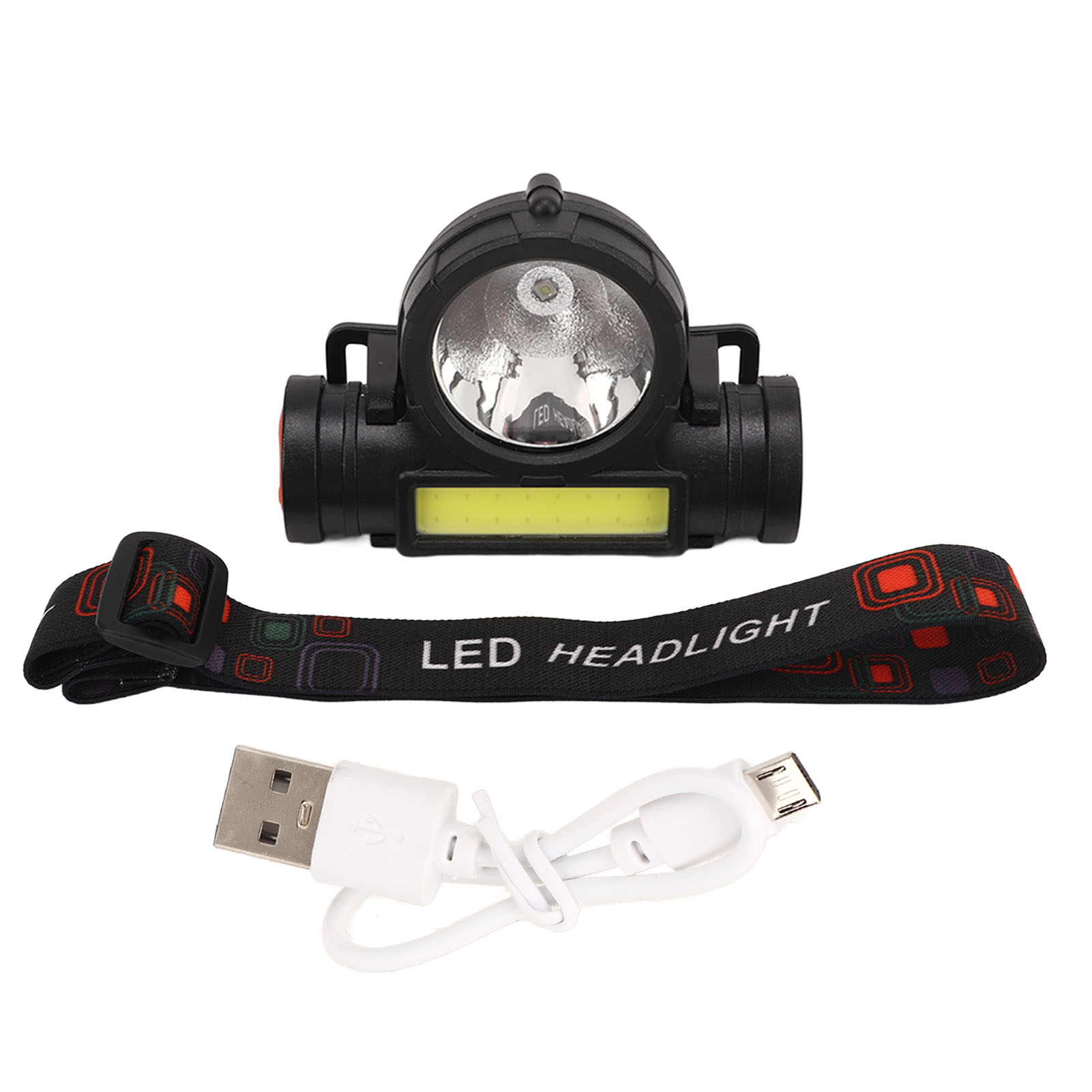 Ipx4 Wasserdichte Outdoor-stirnlampe, Ultrahell, Mit Usb-ladegerät, Cob-taschenlampe Zum Laufen Und Radfahren