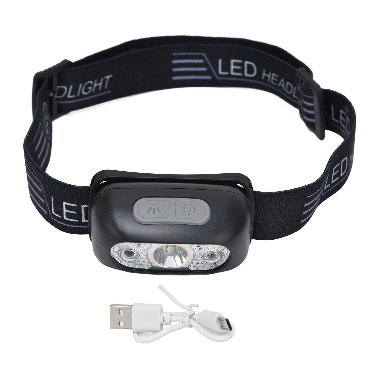Multifunktionale Led-stirnlampe, Verstellbarer Winkel, Wasserdicht, Usb-ladefunktion, Bewegungssensor, Tragbare Taschenlampe