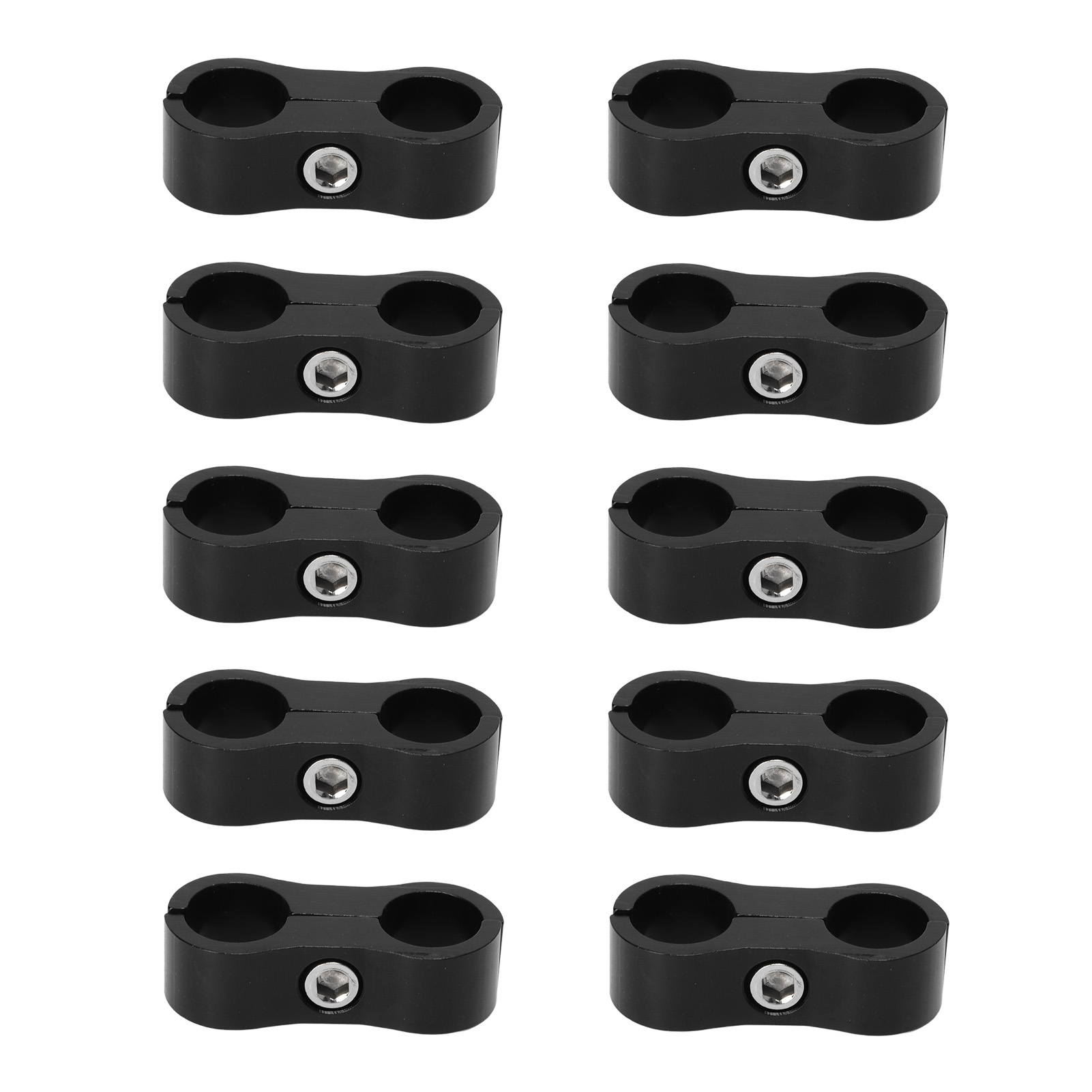 6an Y-förmige Schlauchschelle, 10er-pack, Aus Aluminiumlegierung, Für Kraftstoffleitungen, 3/8"-ölbremsleitungen, Wasserschläuche