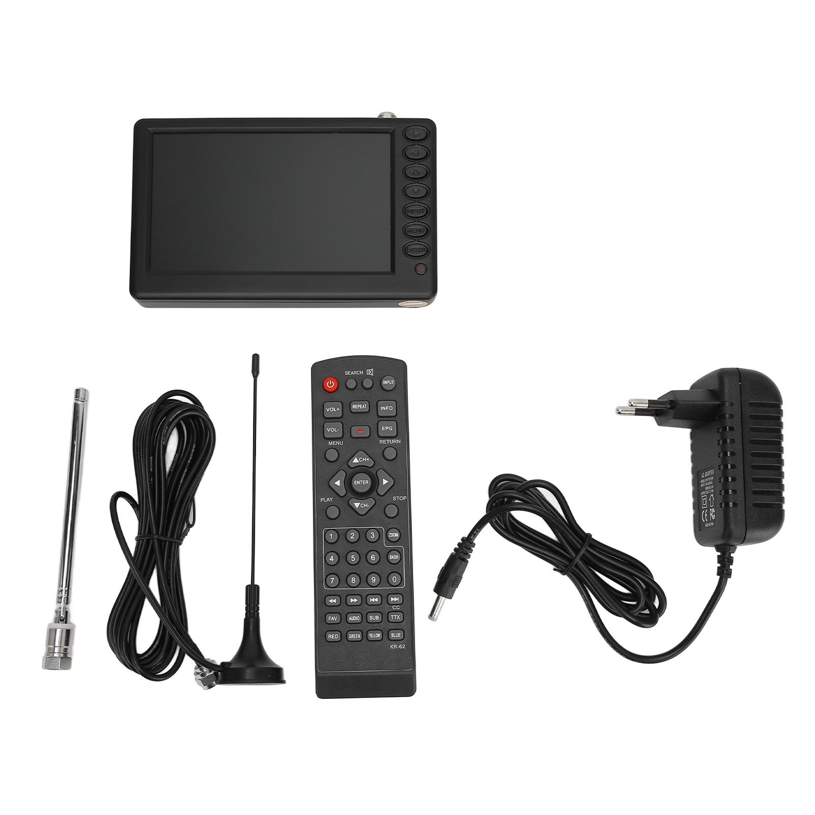 Wiederaufladbarer 5-zoll-mini-digitalfernseher, 1080p, Isdb-t-kompatibel