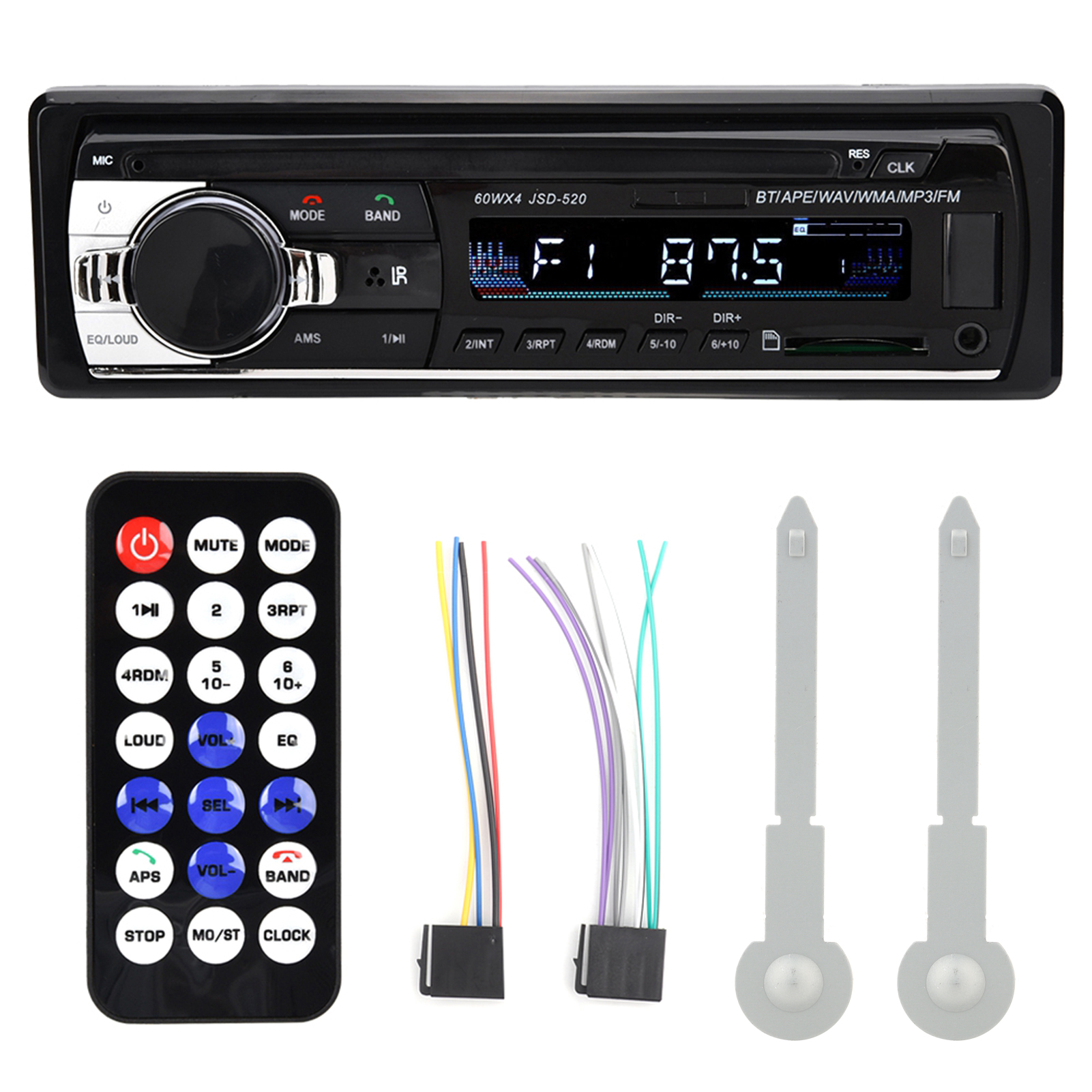 Speicherkartensteckplatz Für Einpolige Autoradios, Verlustfreie Hifi-musikwiedergabe, Bluetooth-mp3-autoradio Mit Aux-audioeingang
