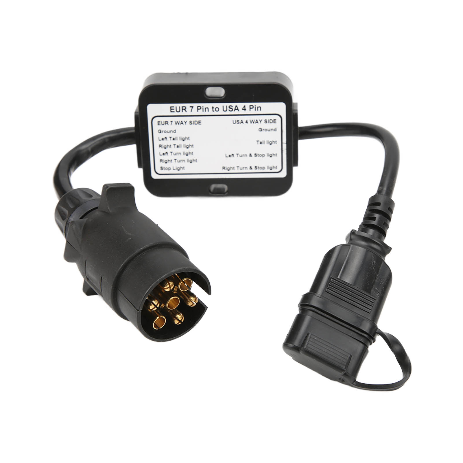 Adapter Von Europäischem 7-poligem Auf Amerikanischen 4-poligen Anhängerstecker, Rücklicht-schaltkreis-konverter Für Wohnwagen/boot